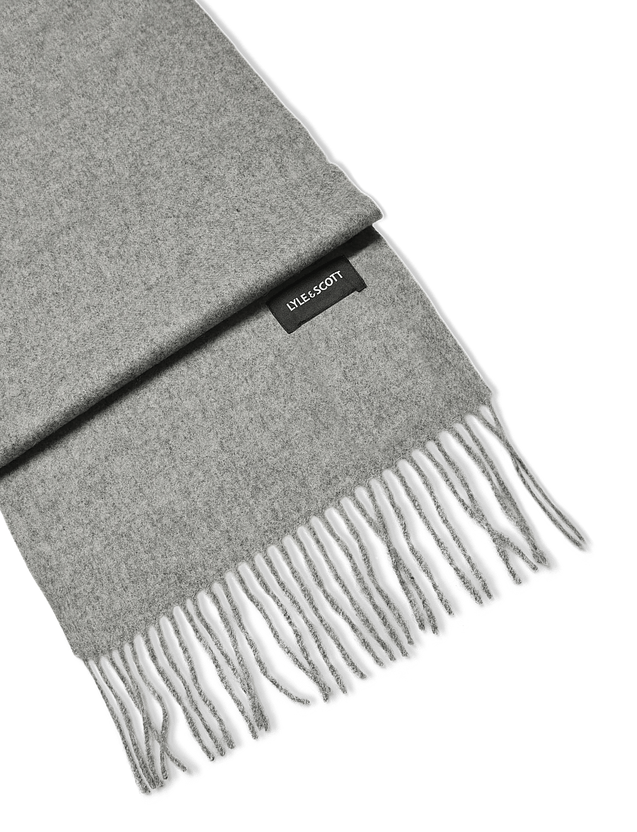 Lyle & Scott - Plain Lambswool Scarf - winterschals - mid grey marl - 2