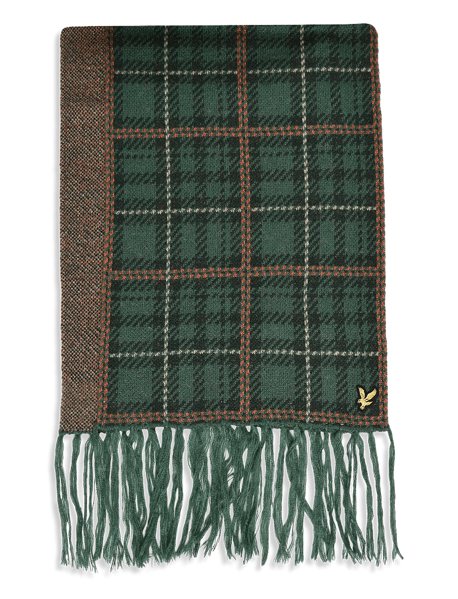 Lyle & Scott - Tartan Scarf - winterschals - darkest green - 0