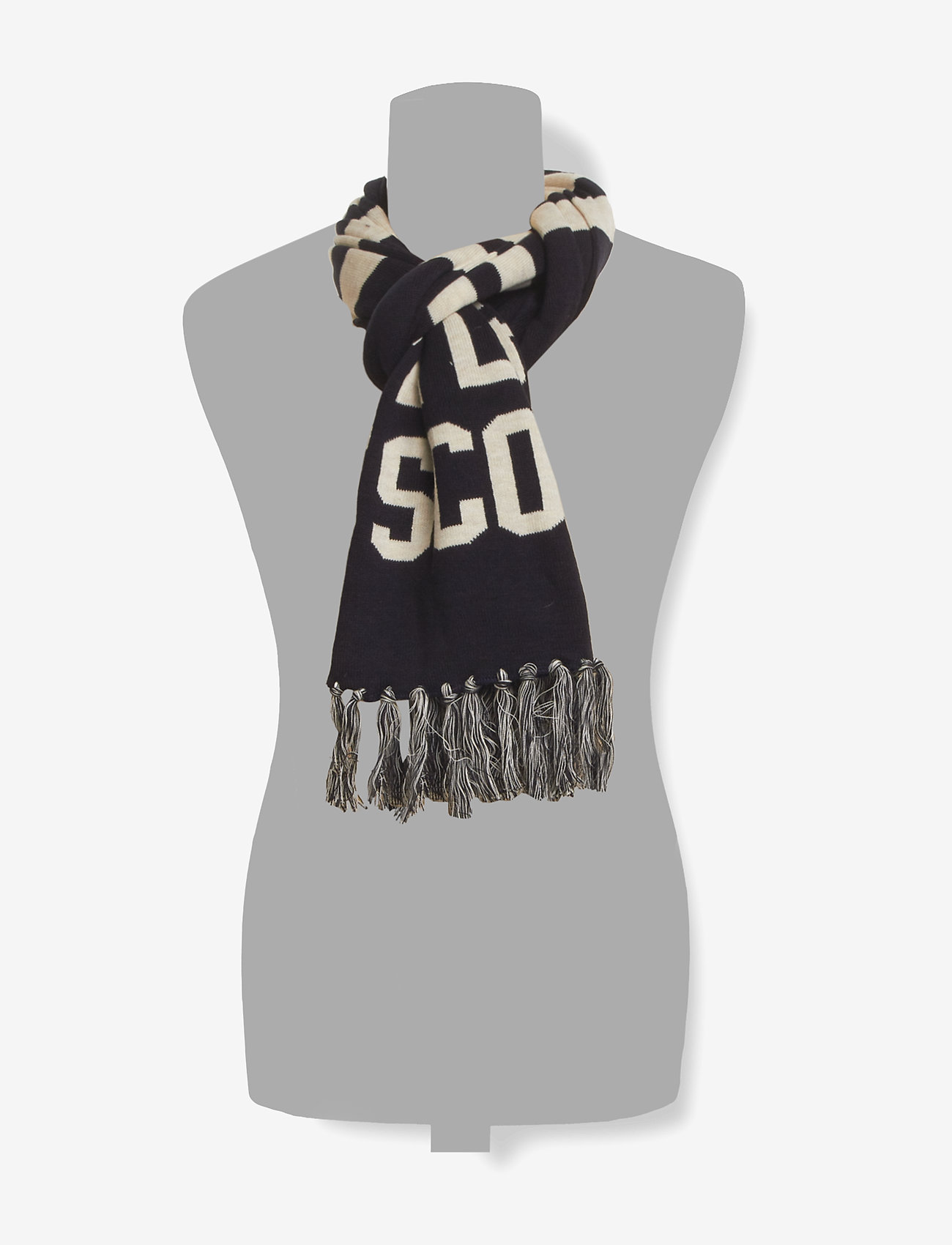 Lyle & Scott - Knit Wording Scarf - dark navy - 1