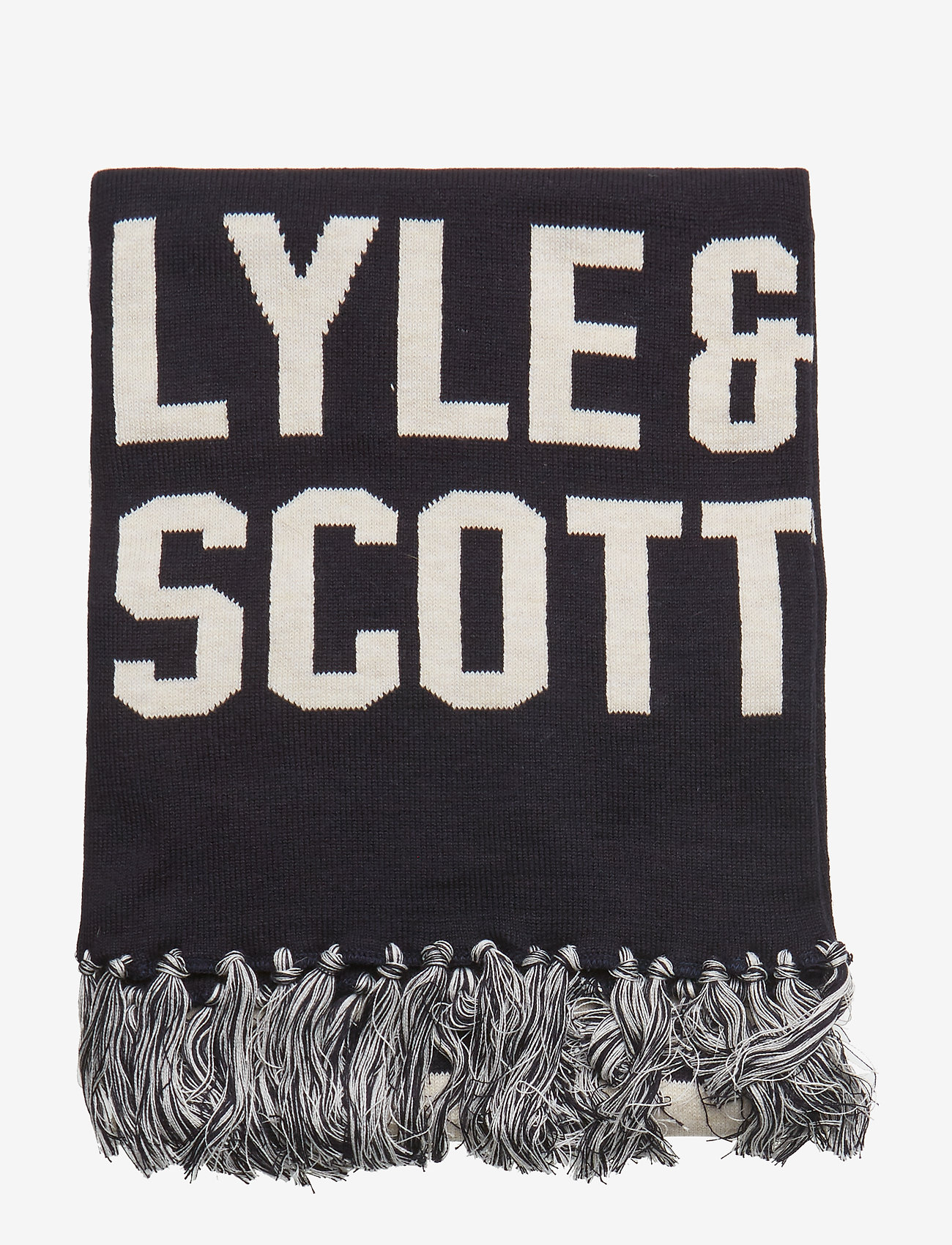 Lyle & Scott - Knit Wording Scarf - dark navy - 2