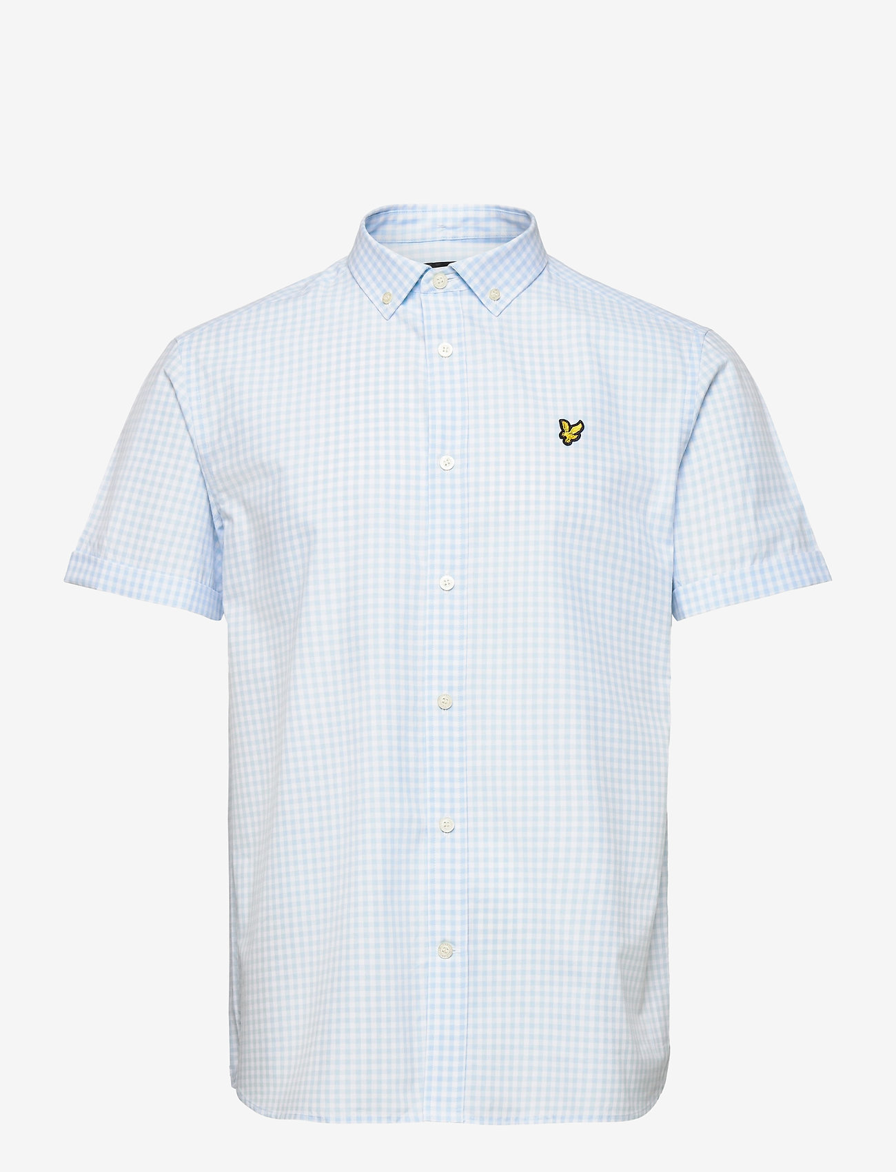 Lyle & Scott - SS Gingham Shirt - deck blue/ white - 0