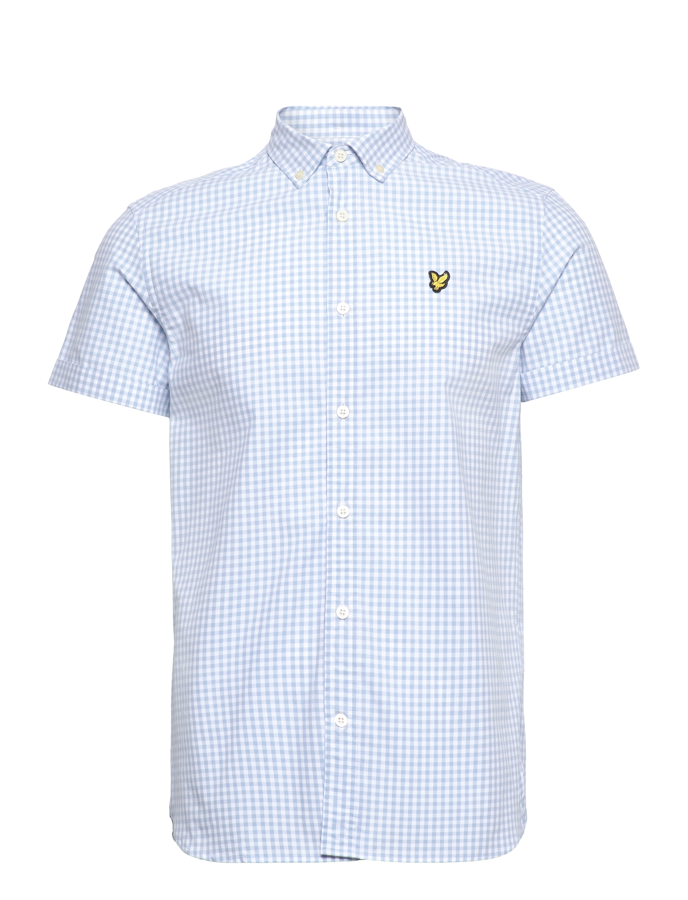 Lyle & Scott - SS Gingham Shirt - light blue/ white - 0