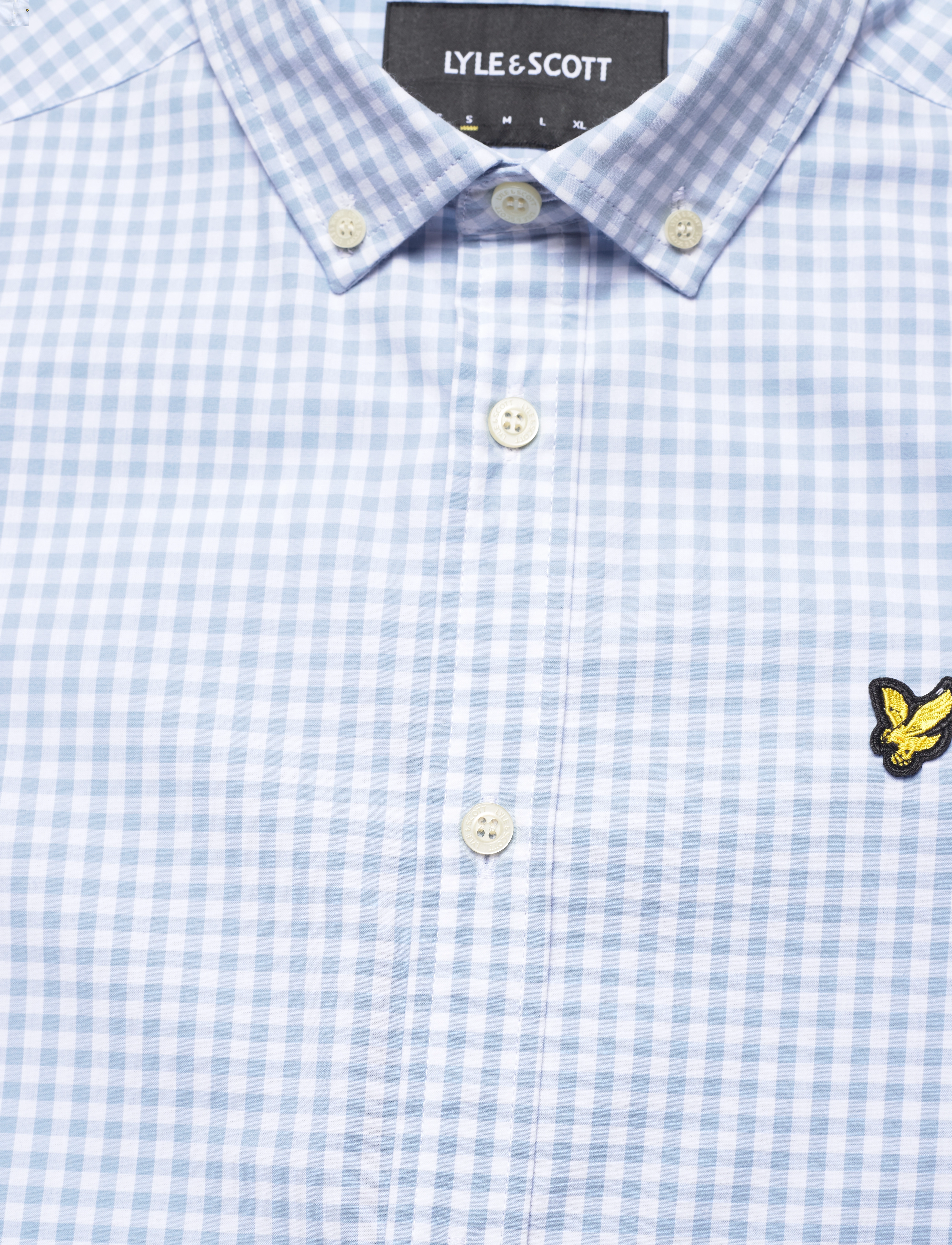Lyle & Scott - SS Gingham Shirt - light blue/ white - 2