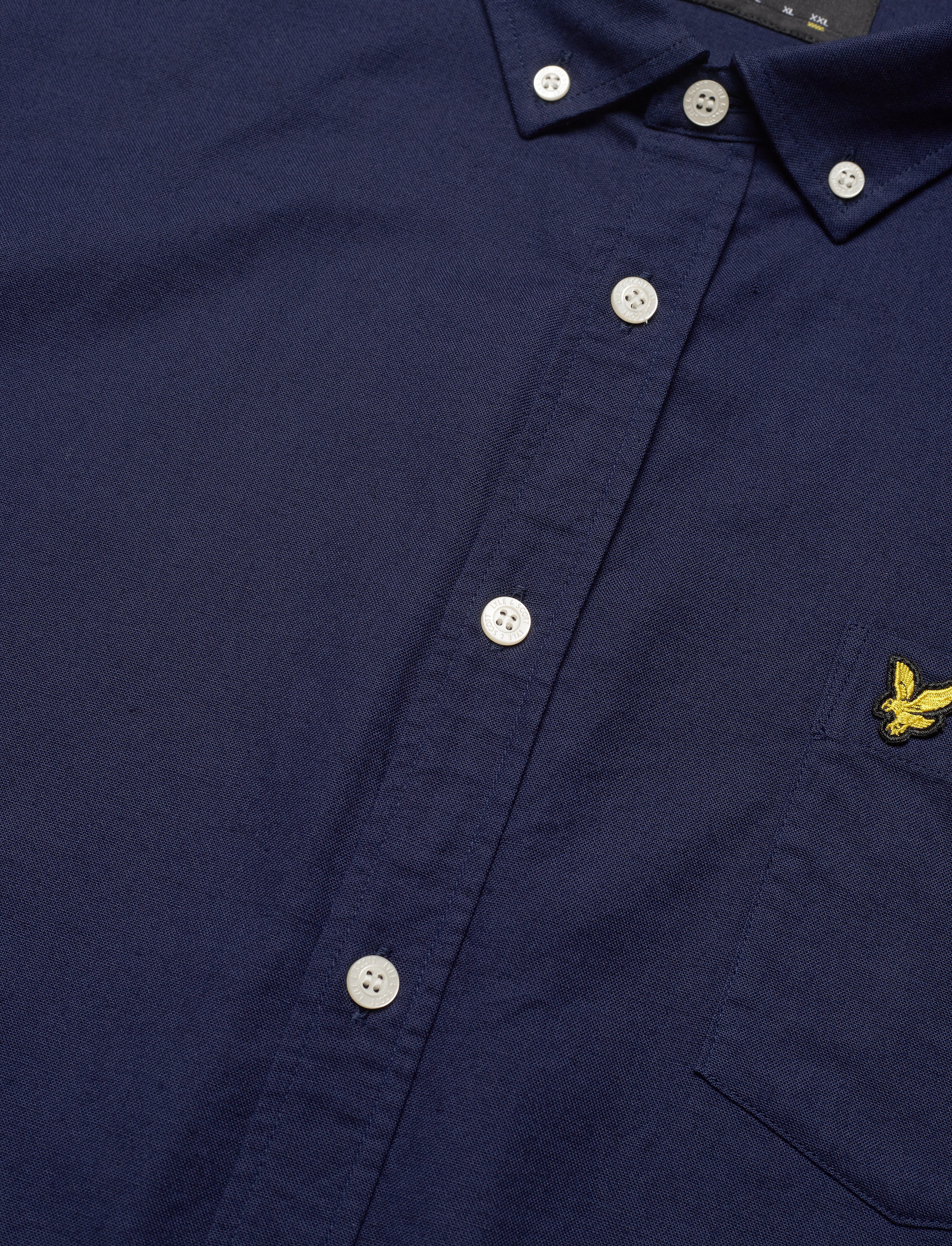 Lyle & Scott - Short Sleeve Light Weight Slub Oxford Shirt - navy - 3