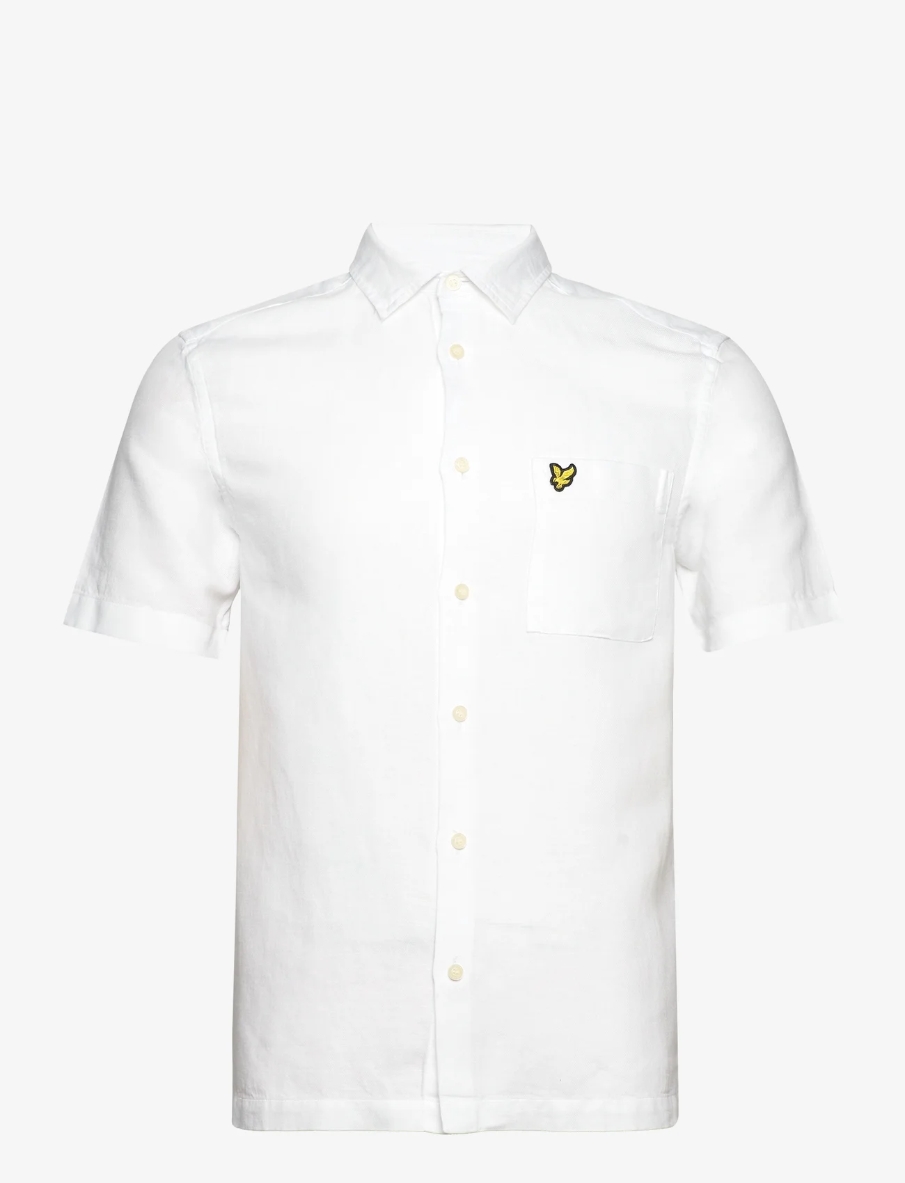 Lyle & Scott - SS Washed Oxford Linen Shirt - oxford-kauluspaidat - white - 0