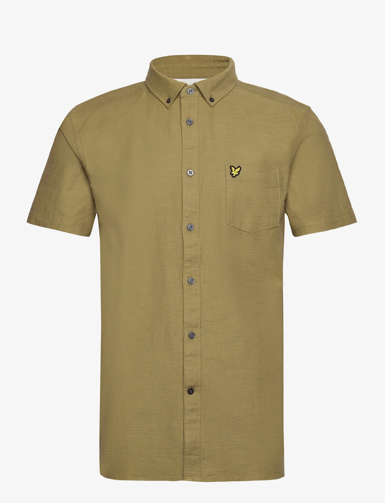 Lyle & Scott - Cotton Slub Short Sleeve Shirt - basic skjorter - seaweed - 0