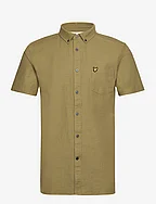 Cotton Slub Short Sleeve Shirt - SEAWEED