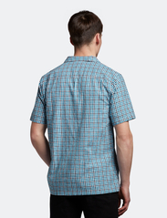 Lyle & Scott - Gingham Revere Collar Shirt - rutiga skjortor - barrack blue - 4
