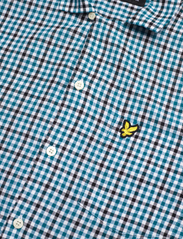 Lyle & Scott - Gingham Revere Collar Shirt - rutiga skjortor - barrack blue - 7