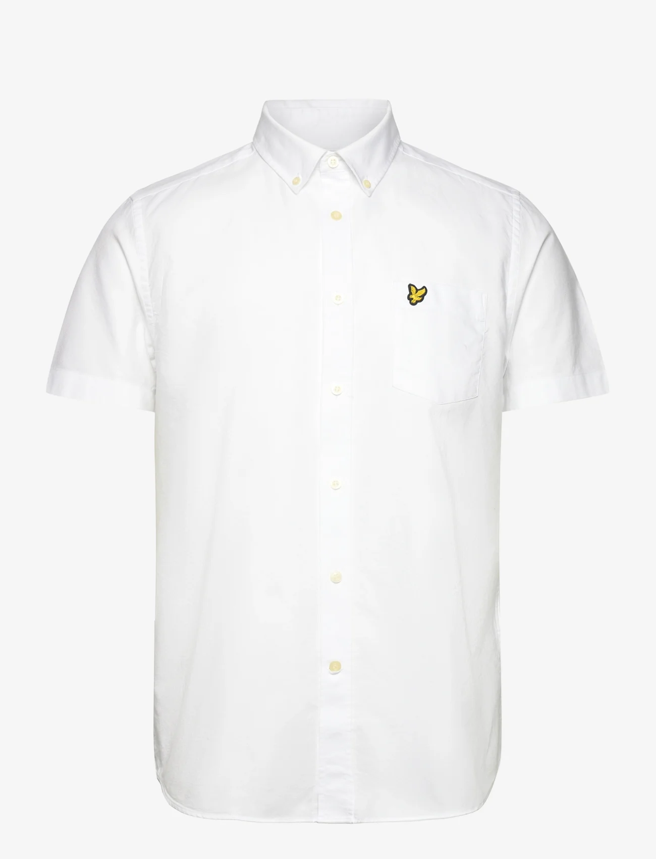 Lyle & Scott - Short Sleeve Oxford Shirt - oxford-skjortor - 626 white - 0