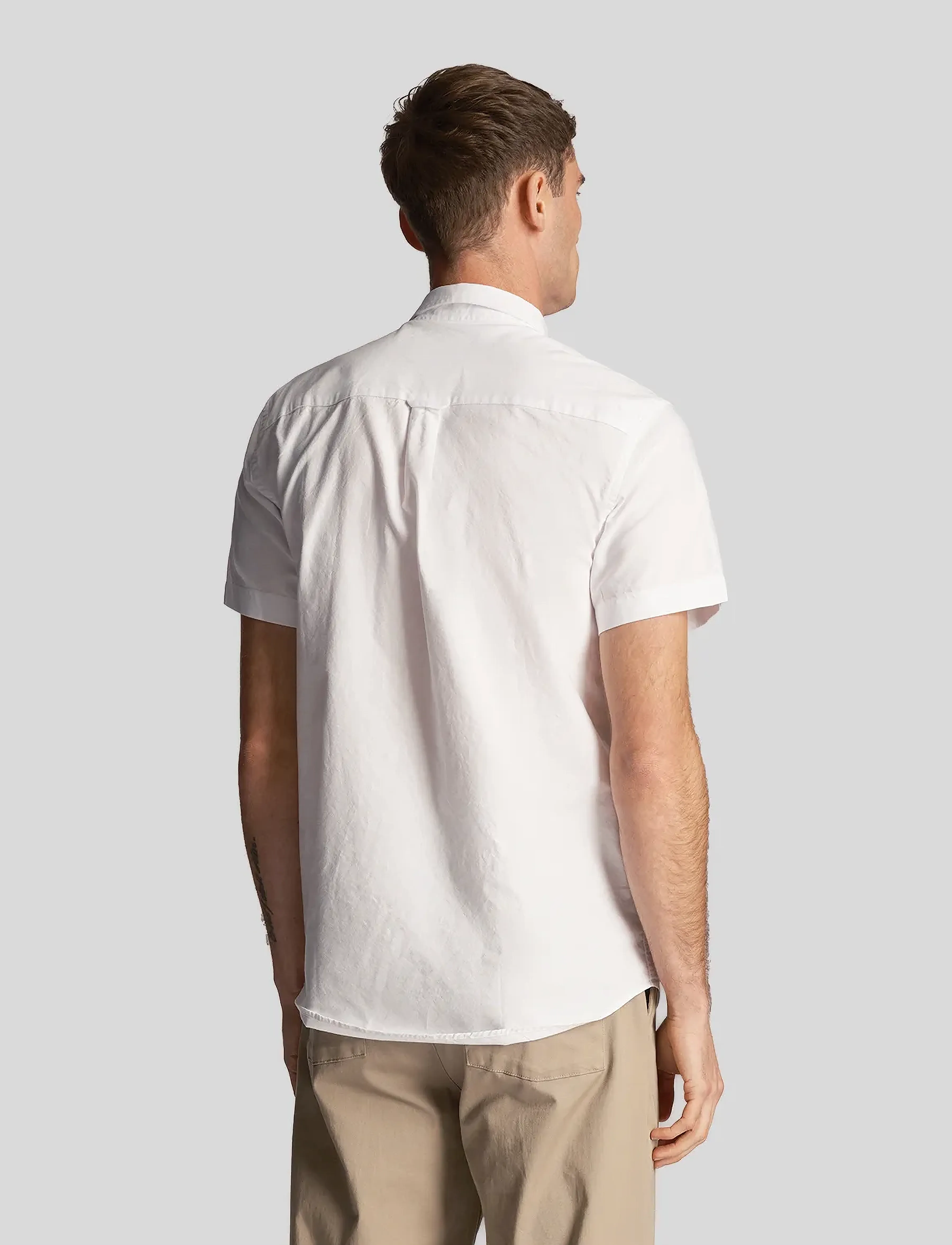 Lyle & Scott - Short Sleeve Oxford Shirt - 626 white - 3