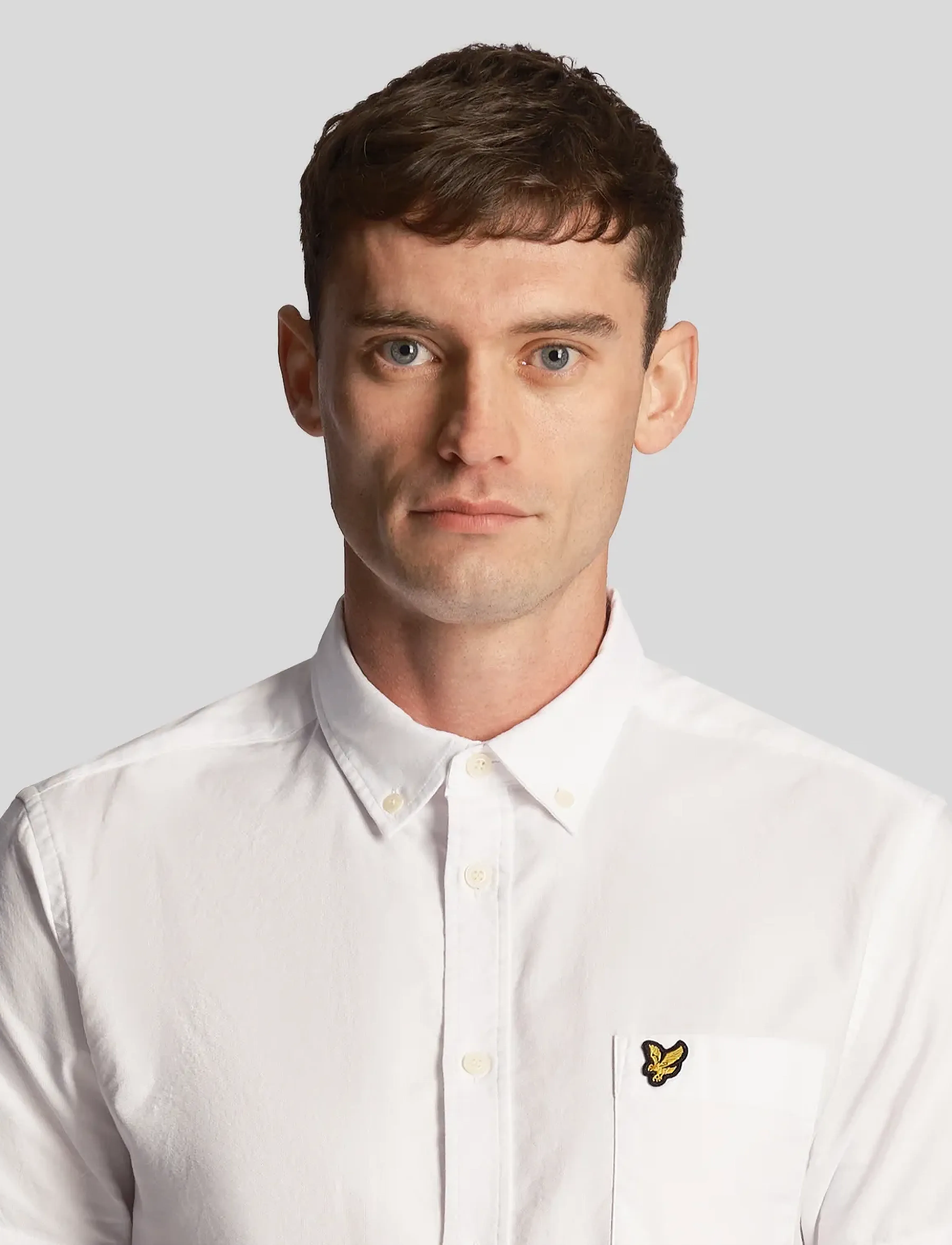 Lyle & Scott - Short Sleeve Oxford Shirt - 626 white - 4
