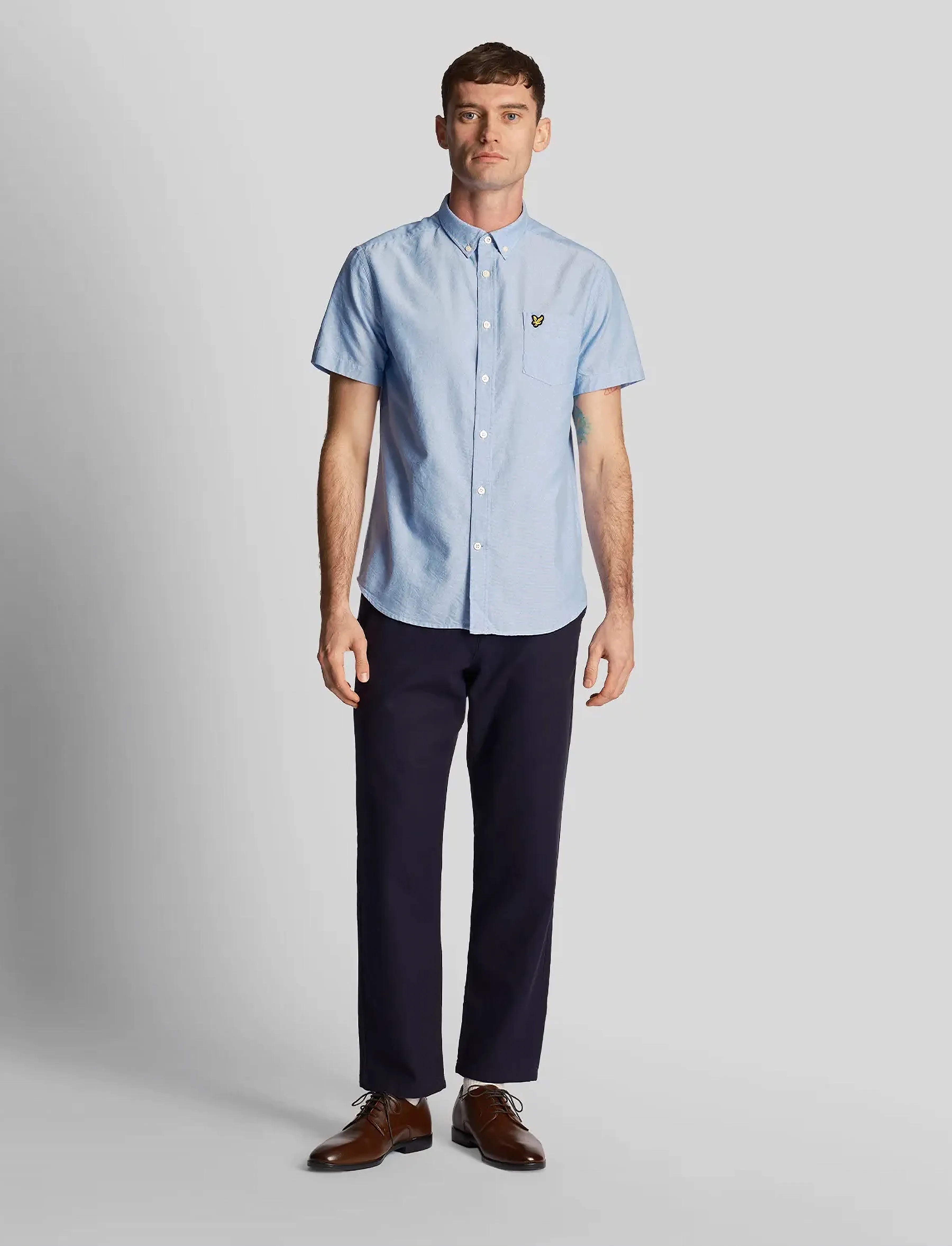 Lyle & Scott - Short Sleeve Oxford Shirt - x41 riviera - 5