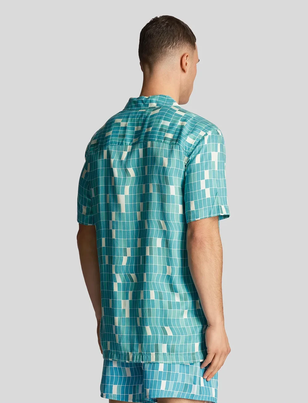 Lyle & Scott - Pool Print Shirt - lühikeste varrukatega särgid - x236 tile blue - 3