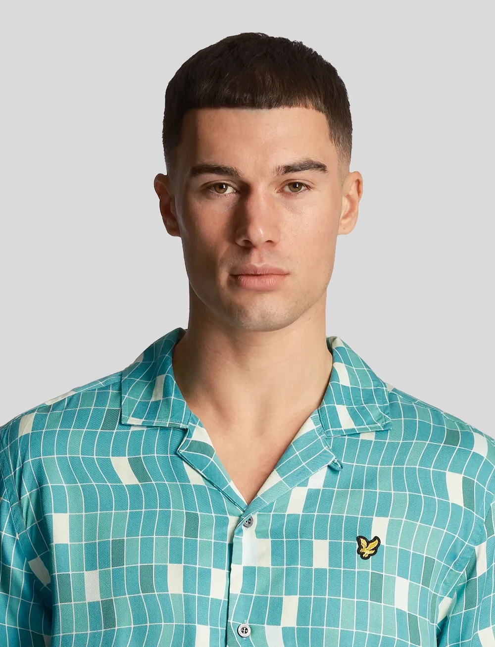 Lyle & Scott - Pool Print Shirt - lühikeste varrukatega särgid - x236 tile blue - 5