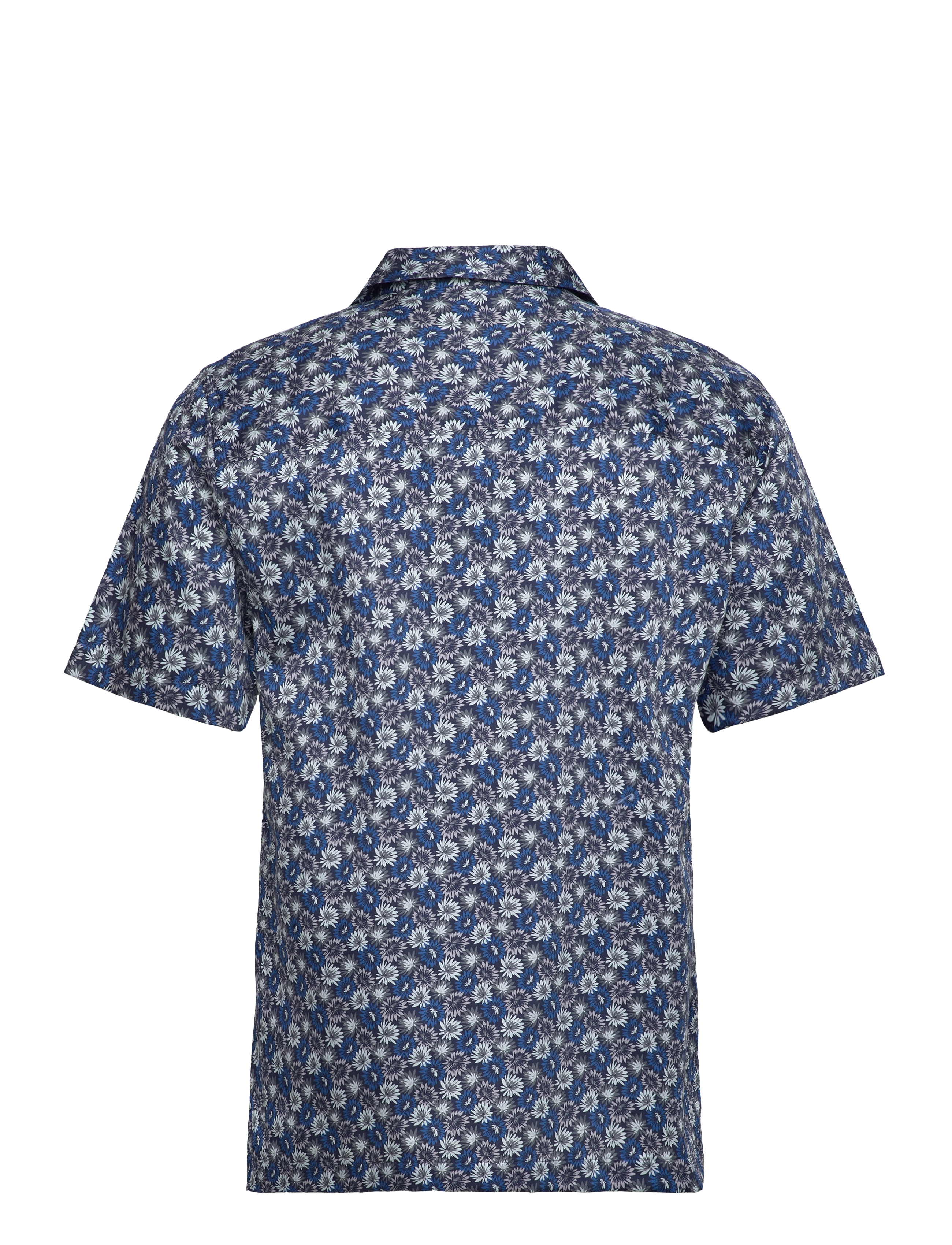 Lyle & Scott - Floral Print Resort Shirt - z271 dark navy - 1