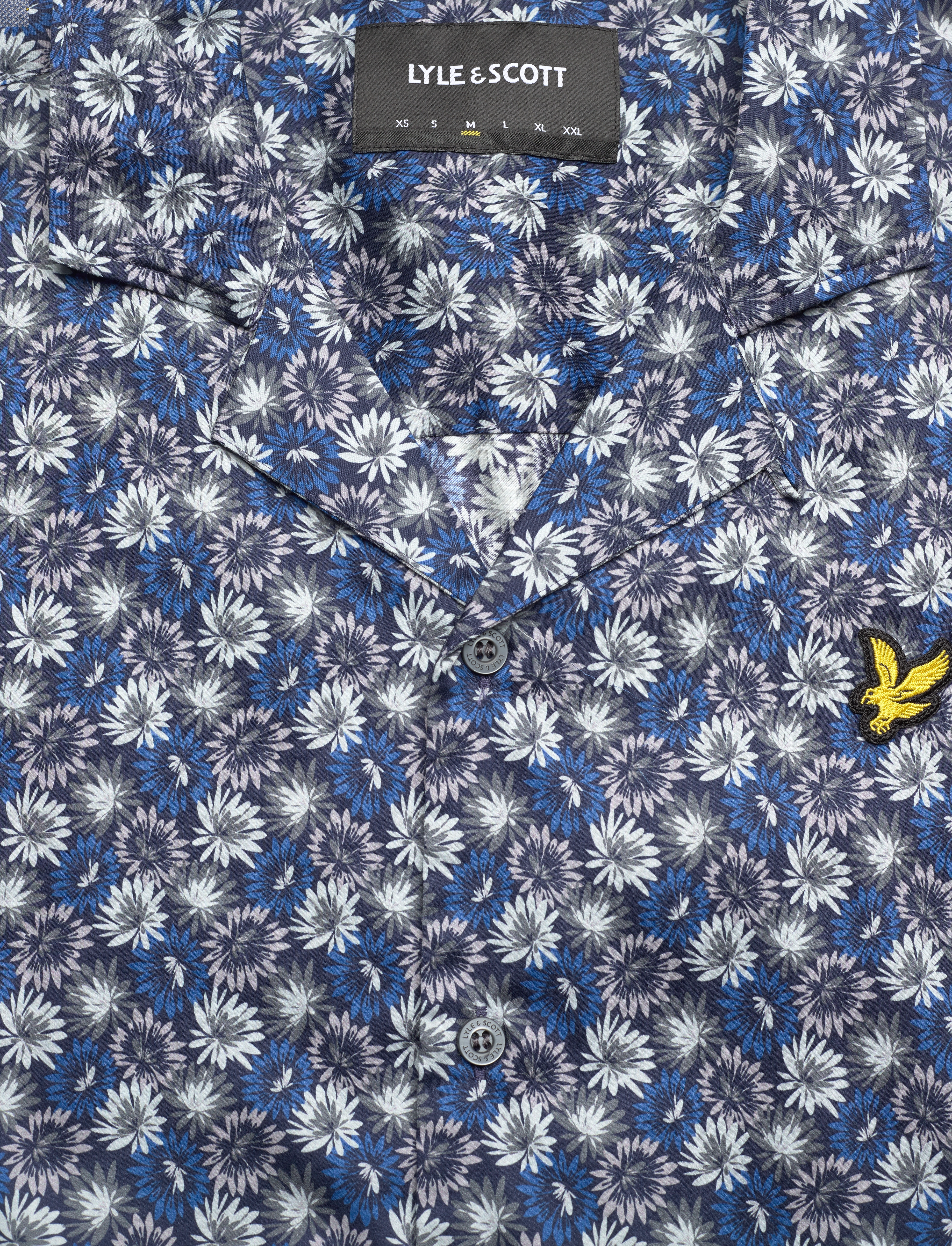 Lyle & Scott - Floral Print Resort Shirt - z271 dark navy - 2