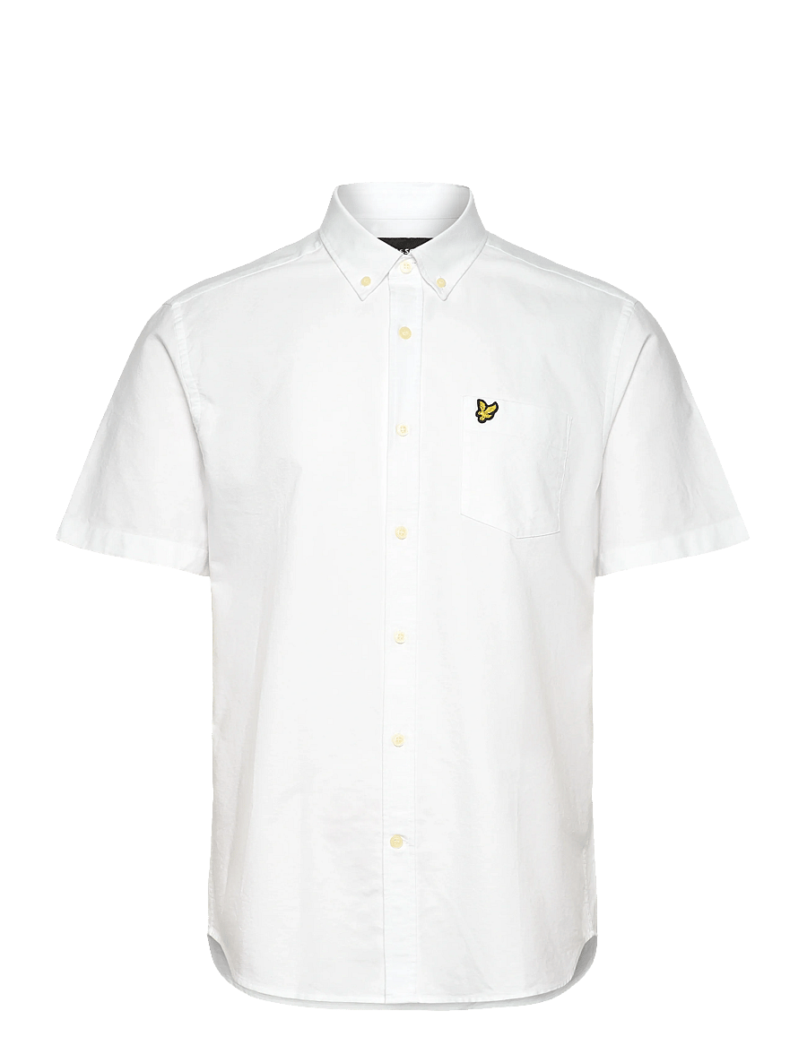Lyle & Scott - Short Sleeve Oxford Shirt - short-sleeved shirts - 626 white - 1