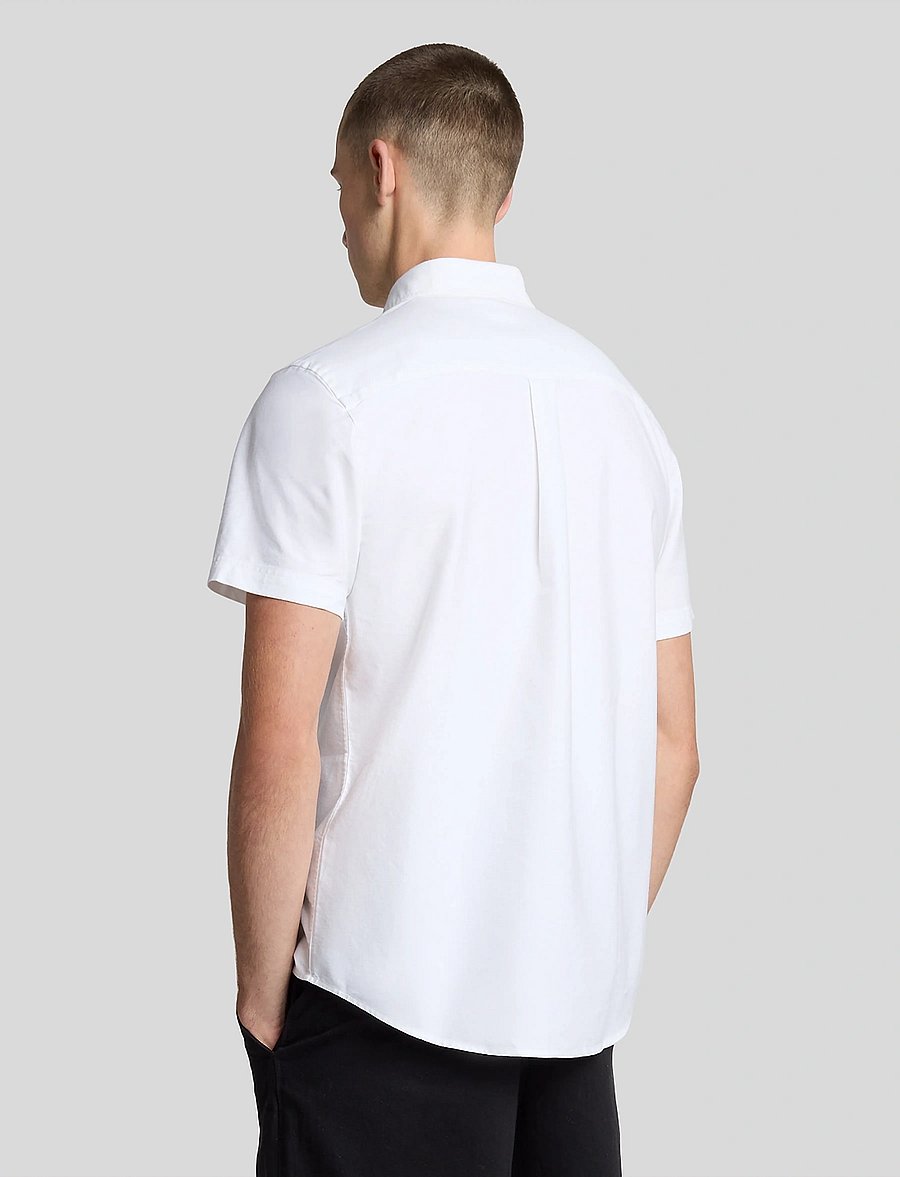 Lyle & Scott - Short Sleeve Oxford Shirt - short-sleeved shirts - 626 white - 3