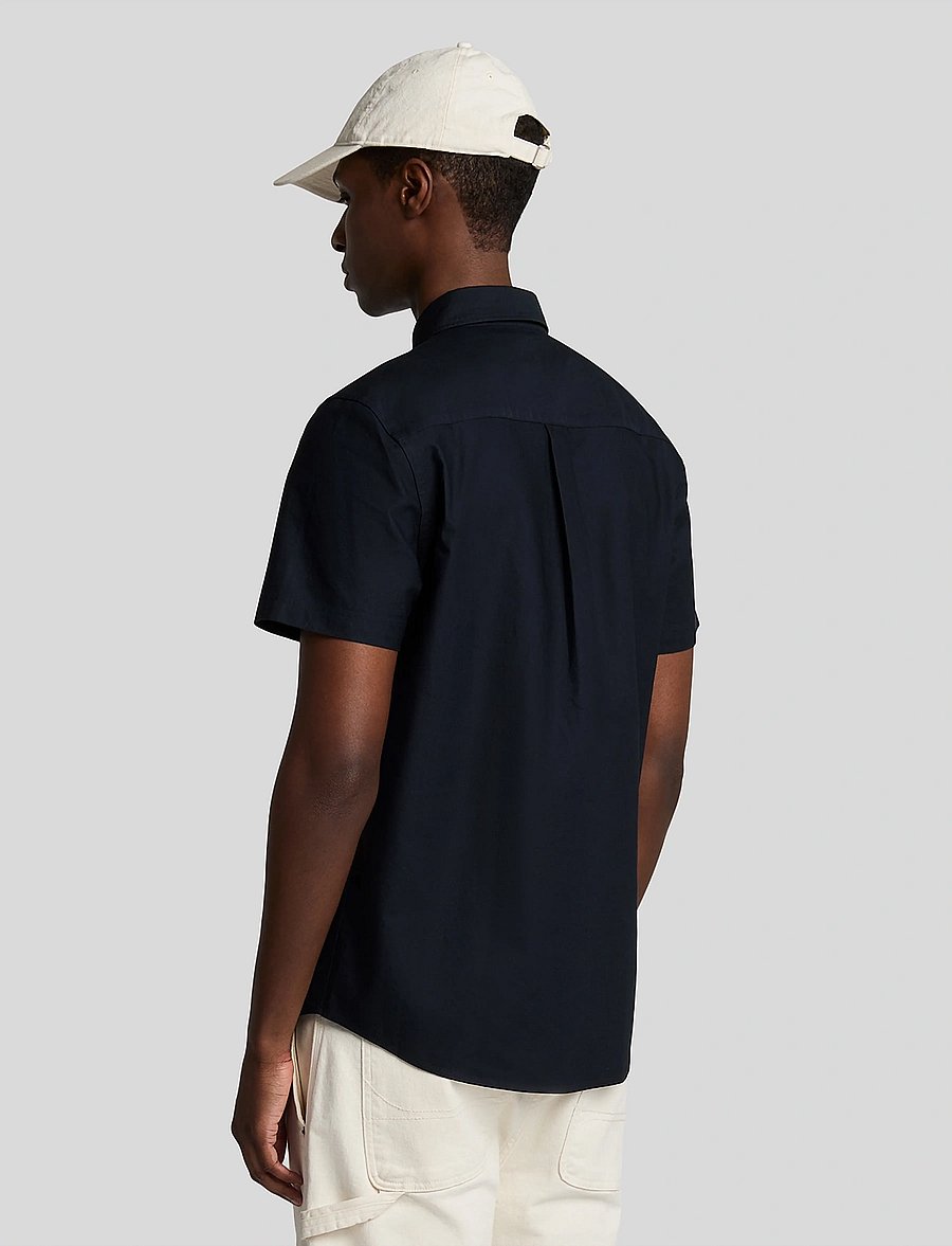 Lyle & Scott - Short Sleeve Oxford Shirt - short-sleeved shirts - z271 dark navy - 3