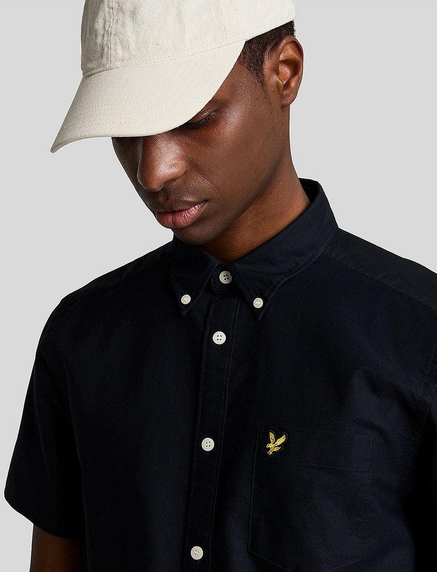 Lyle & Scott - Short Sleeve Oxford Shirt - short-sleeved shirts - z271 dark navy - 4