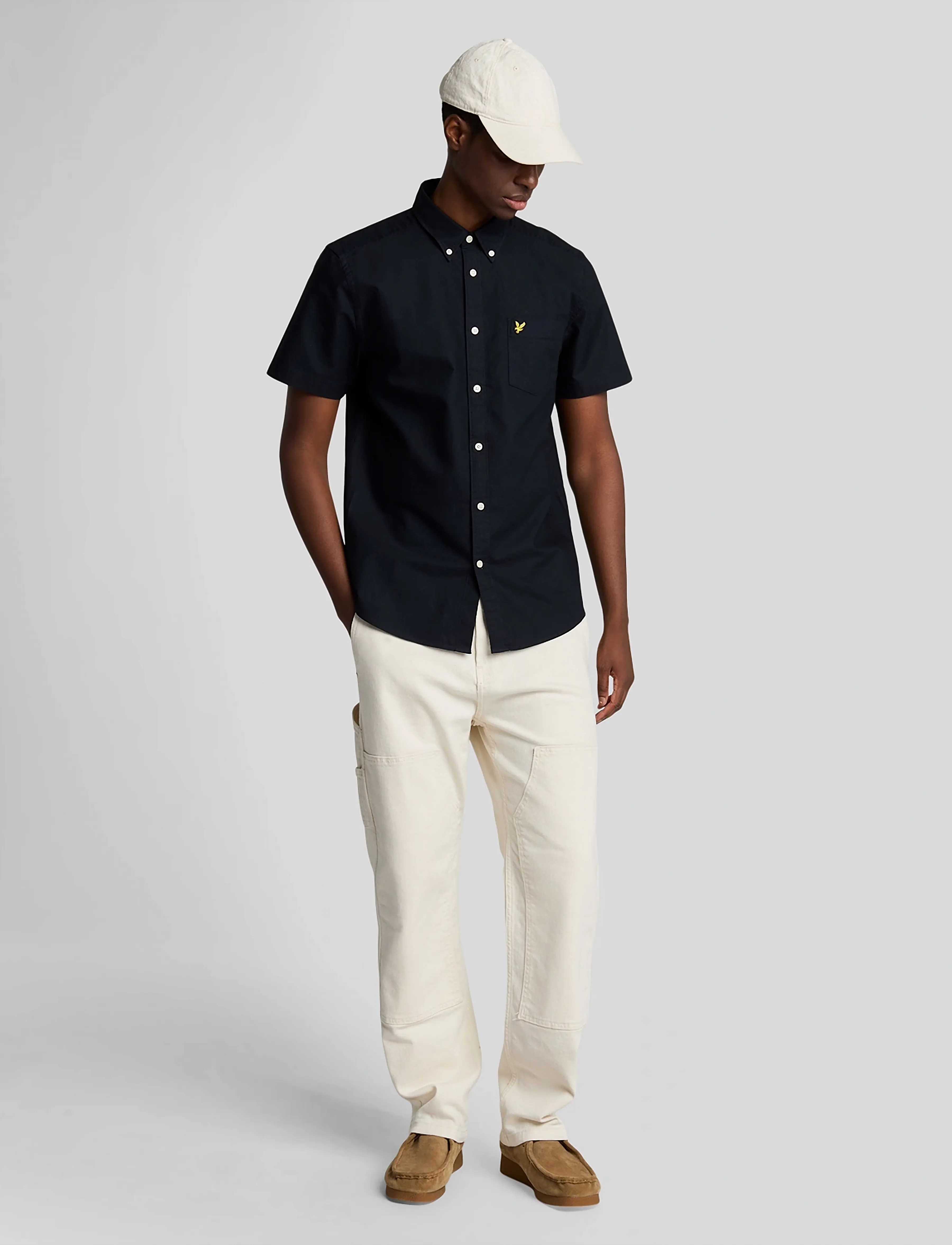 Lyle & Scott - Short Sleeve Oxford Shirt - kurzarmhemden - z271 dark navy - 5