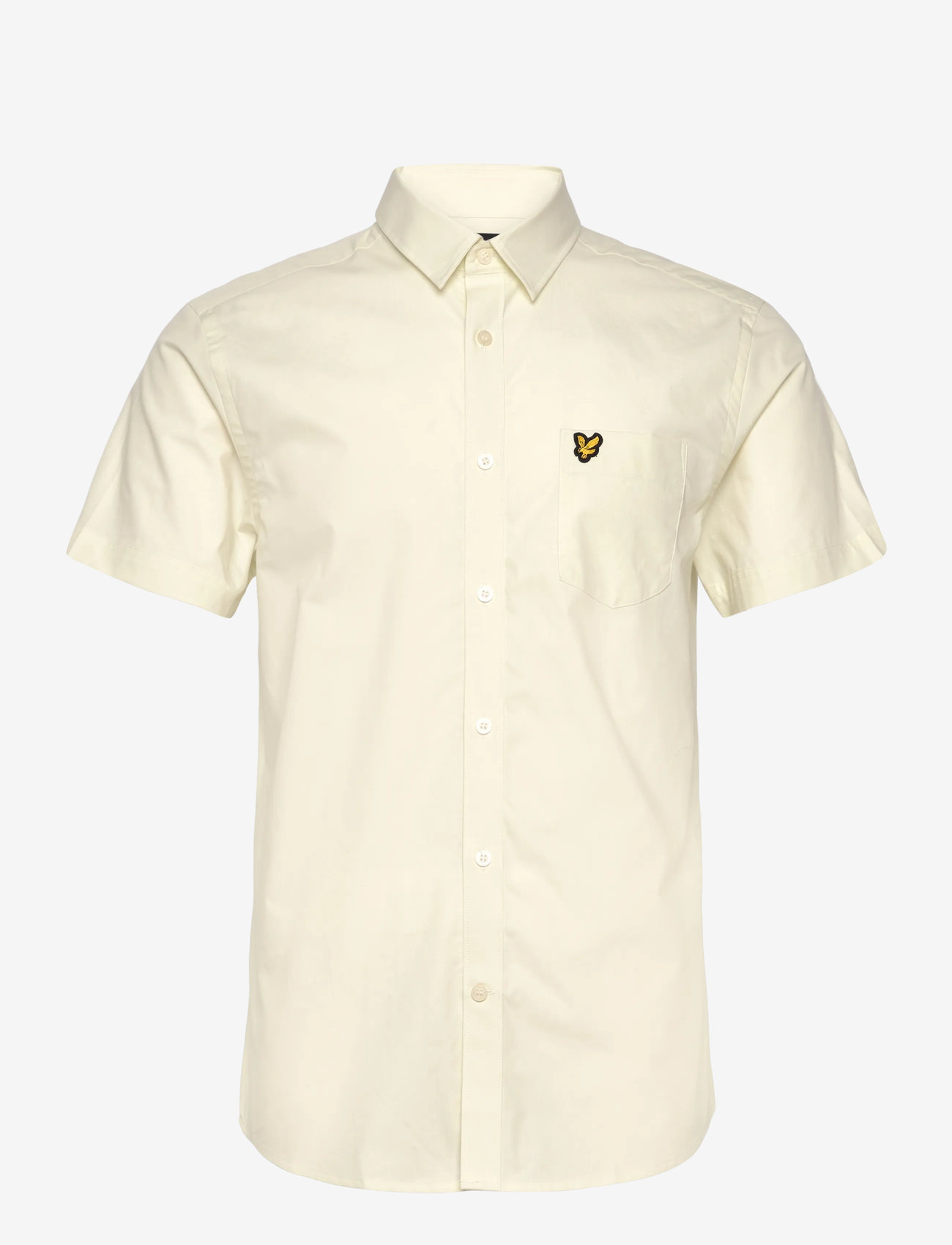 Lyle & Scott - Plain Poplin Short Sleeves Shirt - kortärmade skjortor - x795 soft matcha - 1