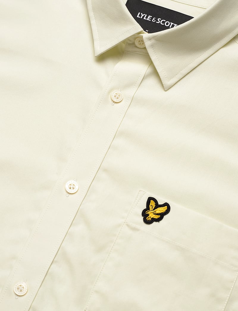 Lyle & Scott - Plain Poplin Short Sleeves Shirt - kortärmade skjortor - x795 soft matcha - 4