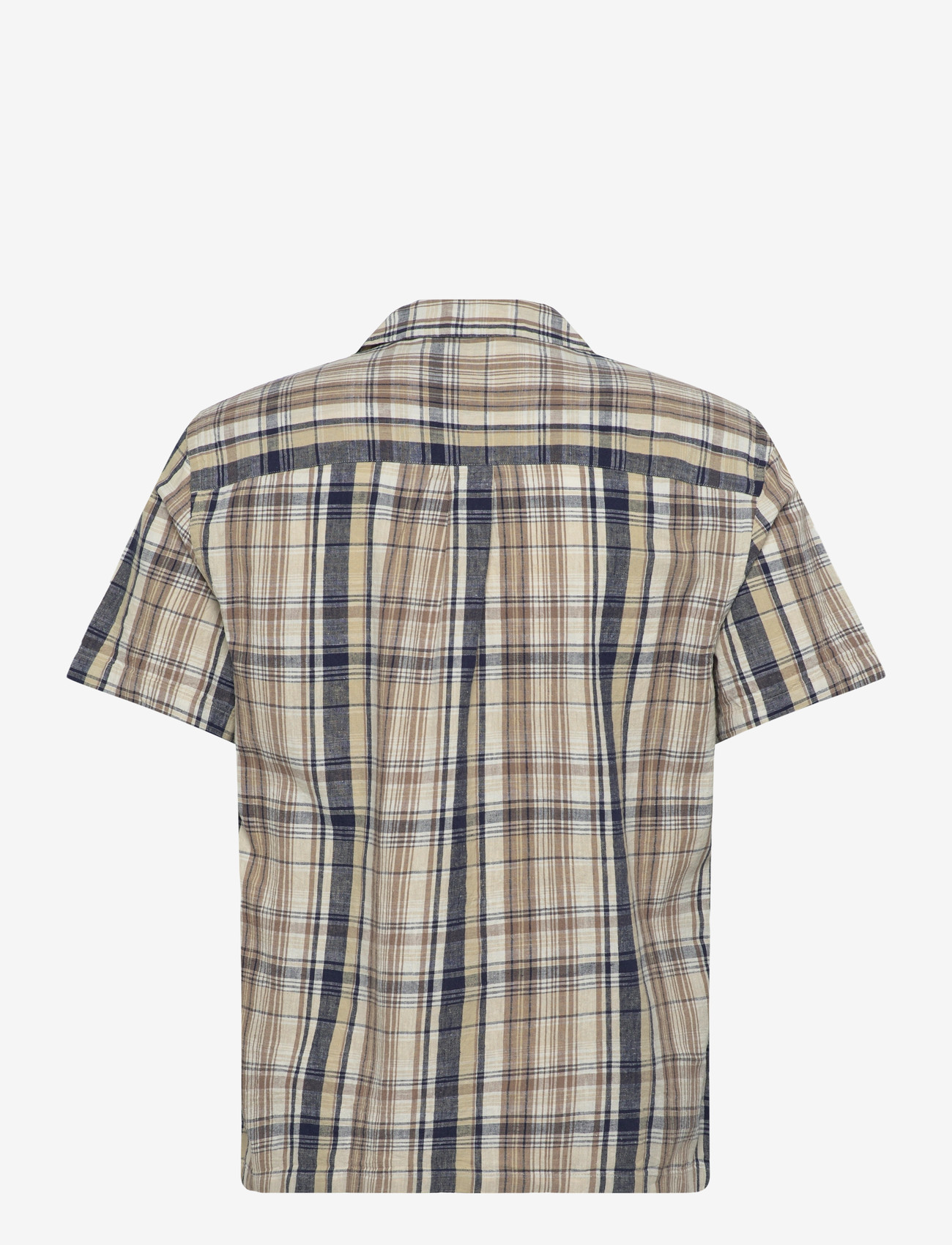 Lyle & Scott - Linen Check Short Sleeve Shirt - linen shirts - herb green - 2