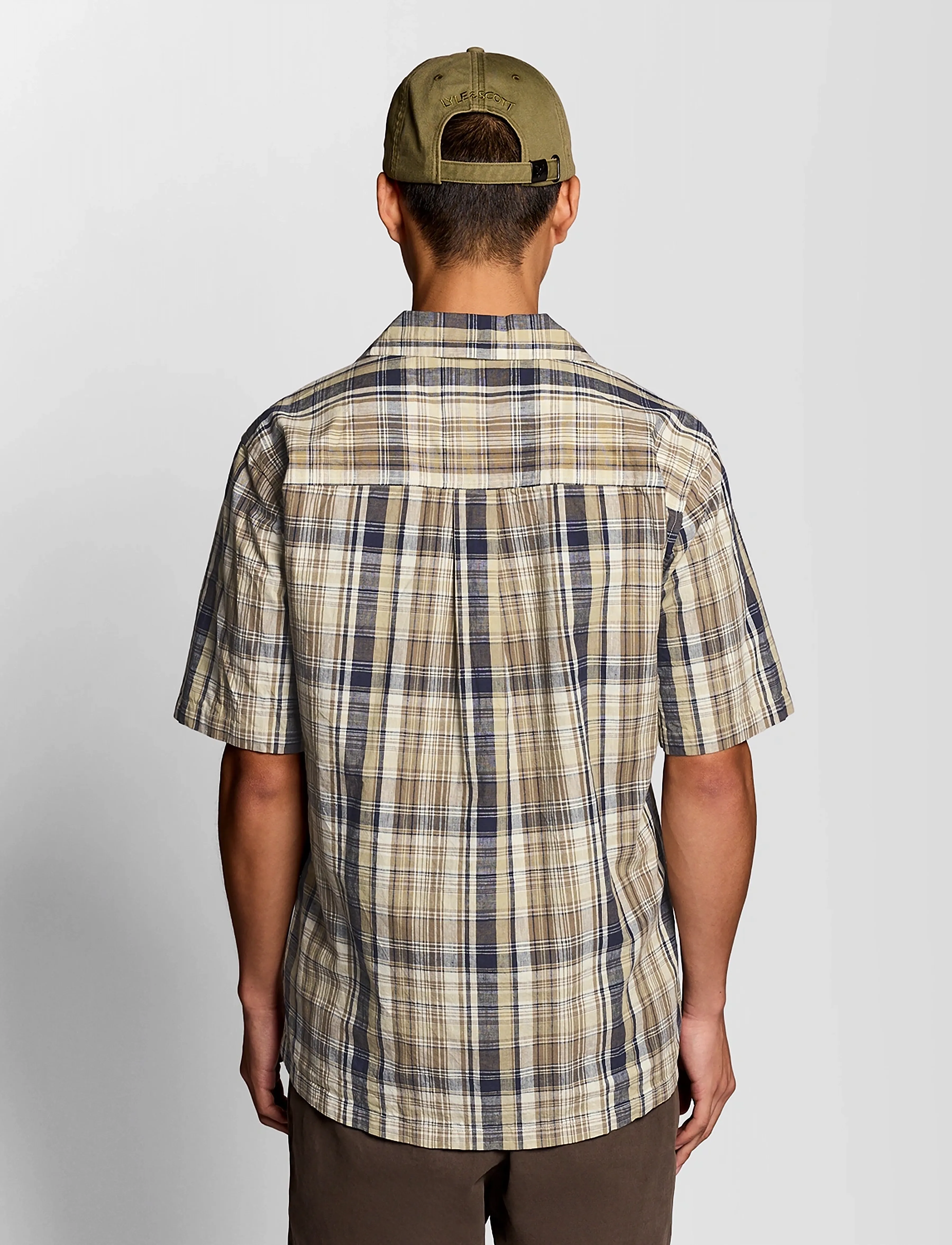 Lyle & Scott - Linen Check Short Sleeve Shirt - leinenhemden - herb green - 3