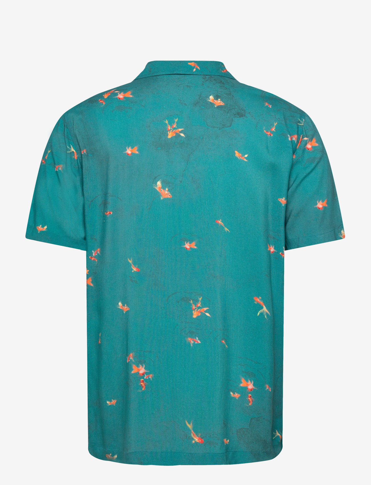 Lyle & Scott - Goldfish Resort Shirt - lühikeste varrukatega särgid - lagoon/ orange blaze - 1