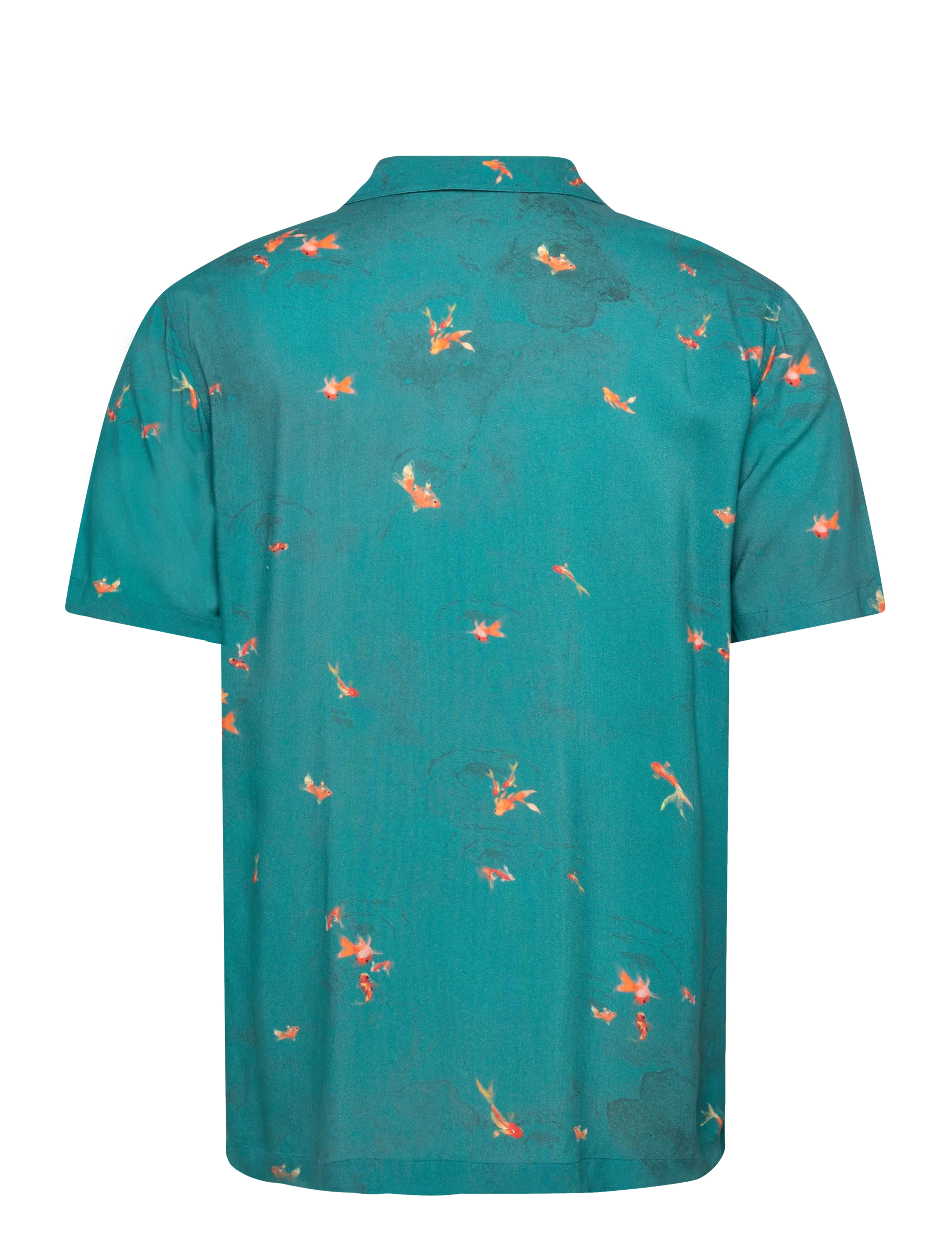 Lyle & Scott - Goldfish Resort Shirt - short-sleeved shirts - lagoon/ orange blaze - 2