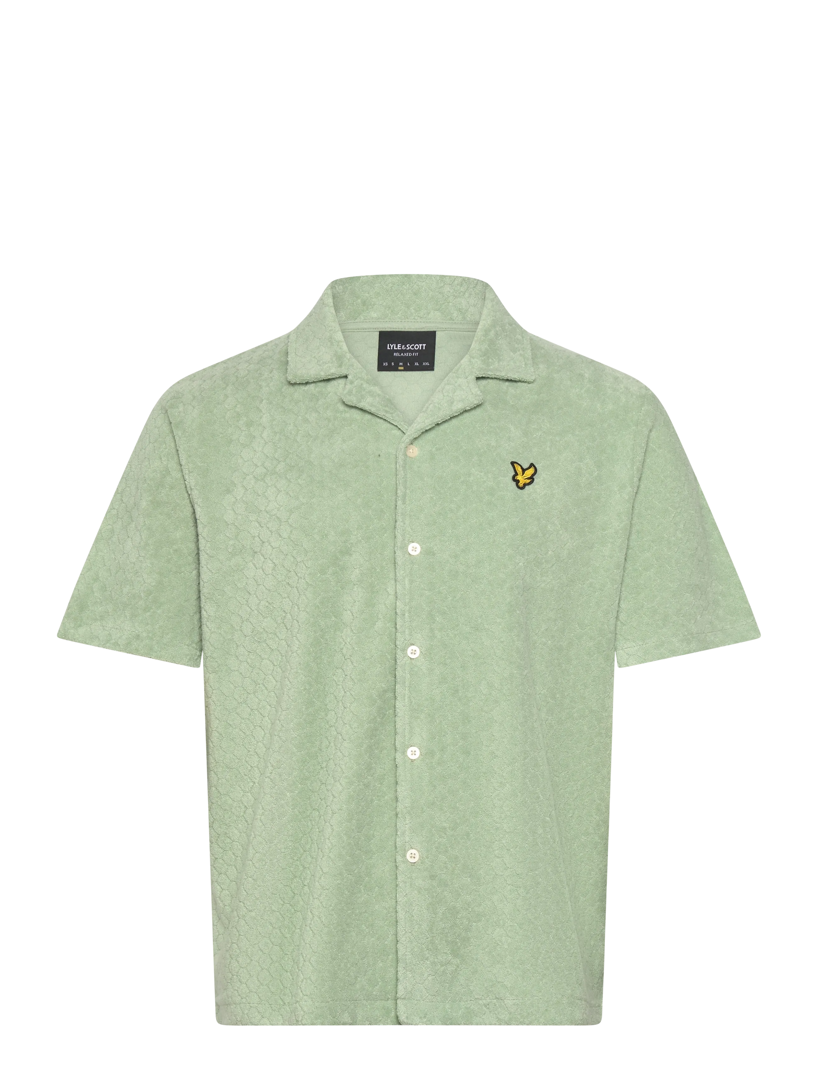 Lyle & Scott Honeycomb Towelling Resort Shirt - Skjortor - MISTY SAGE / green