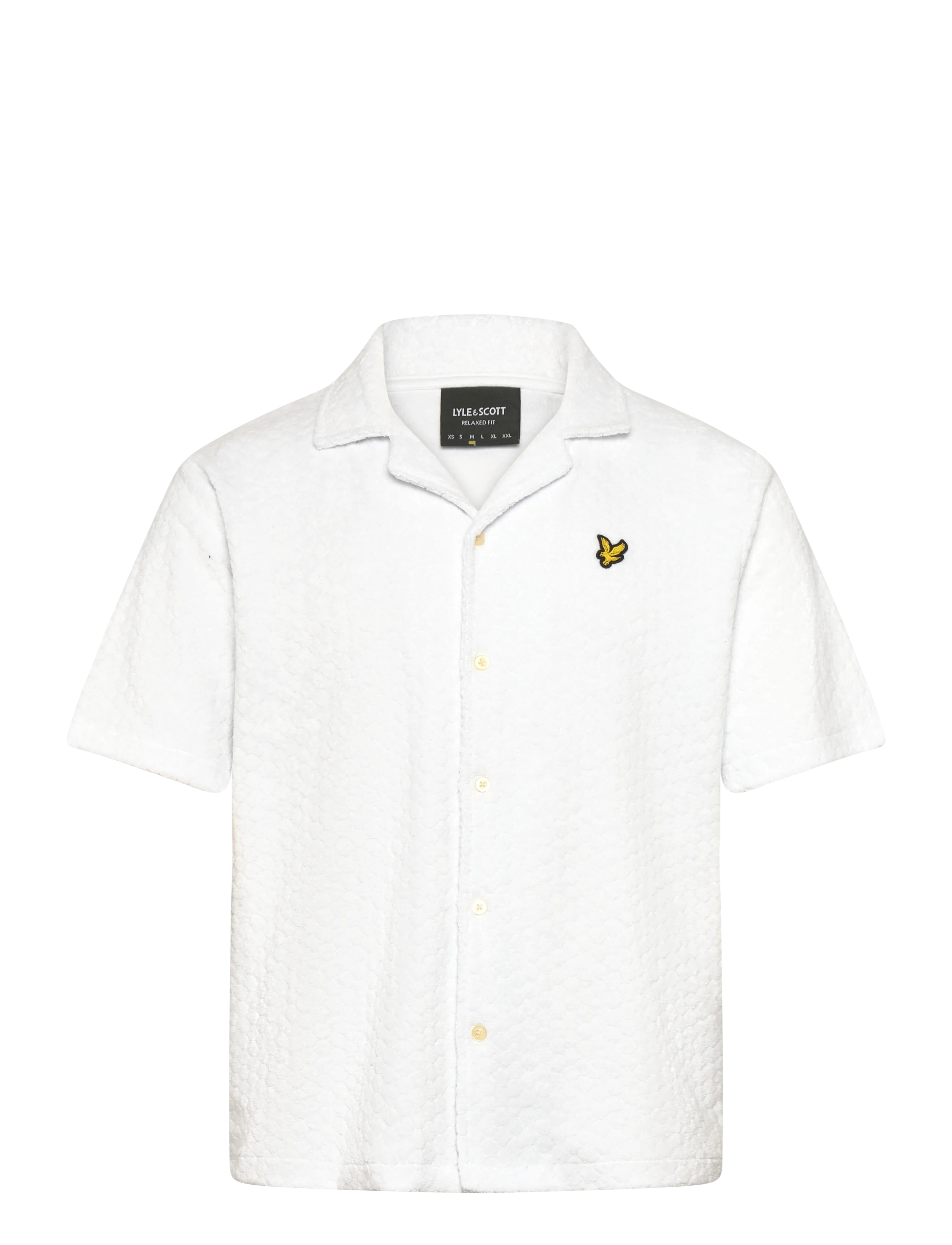 Lyle & Scott Honeycomb Towelling Resort Shirt - Skjortor - WHITE / white