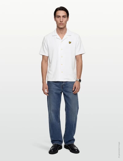 Honeycomb Towelling Resort Shirt - KortæRmede