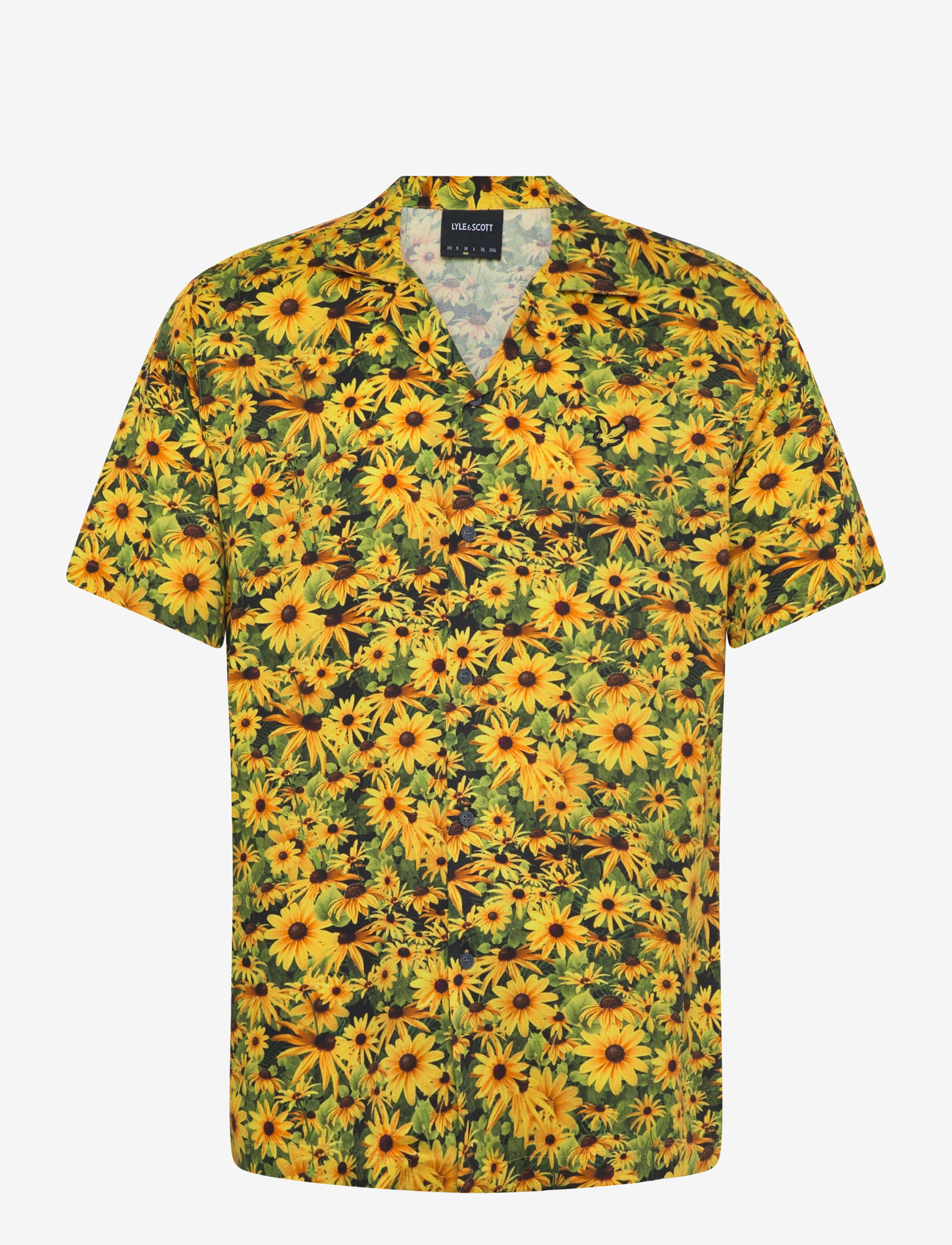 Lyle & Scott - Wild Garden Print Resort Shirt - pattern shirts - super yellow - 0
