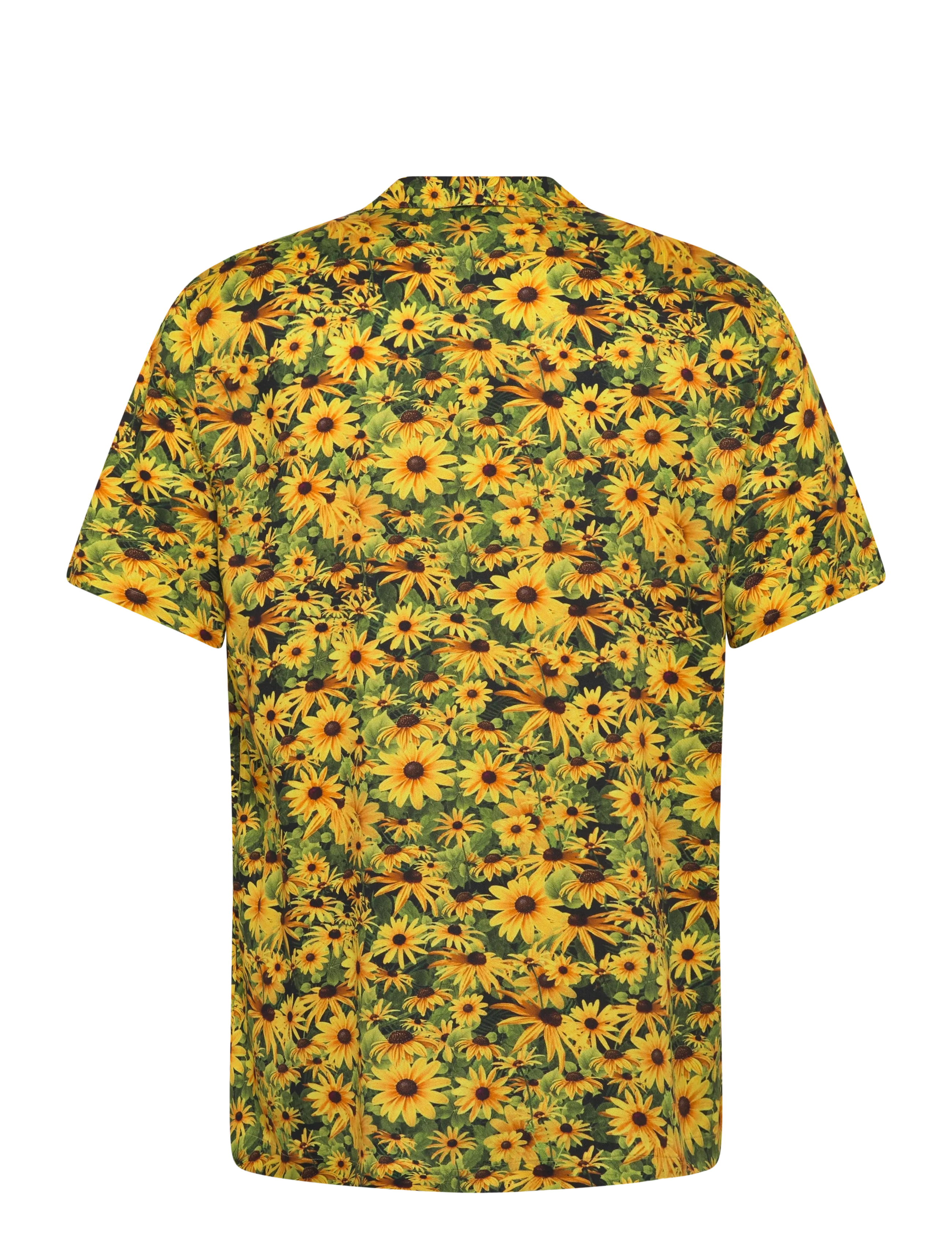 Lyle & Scott - Wild Garden Print Resort Shirt - mønstrede skjorter - super yellow - 2