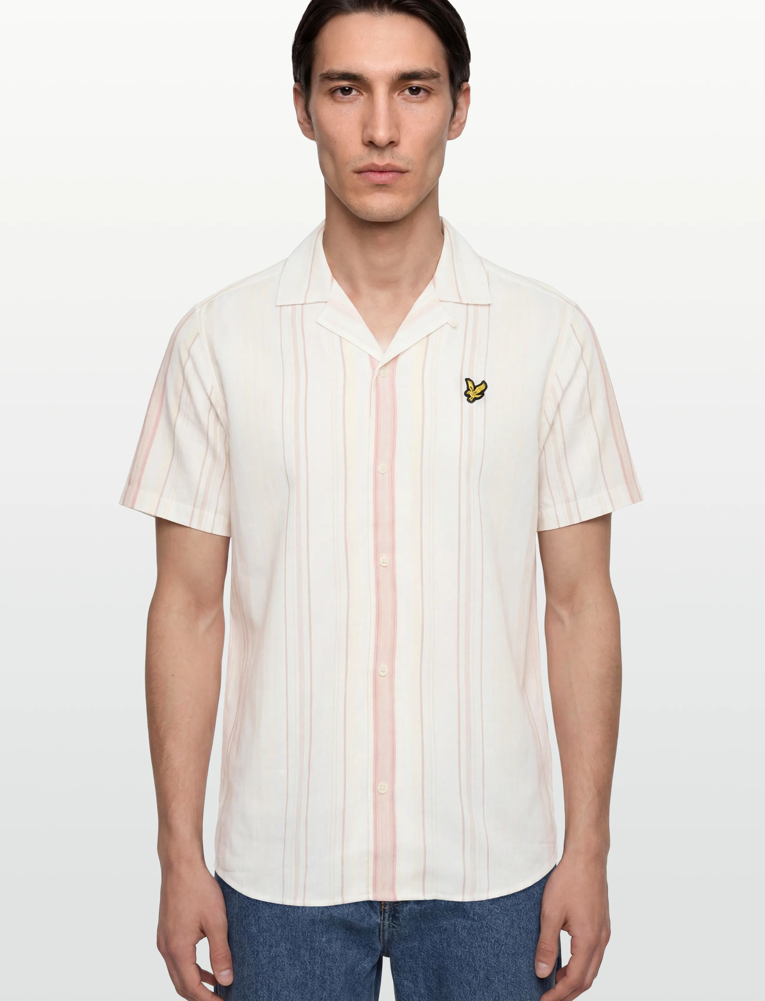 Lyle & Scott - Short Sleeve Zig Zag Stripe Shirt - natural - 3