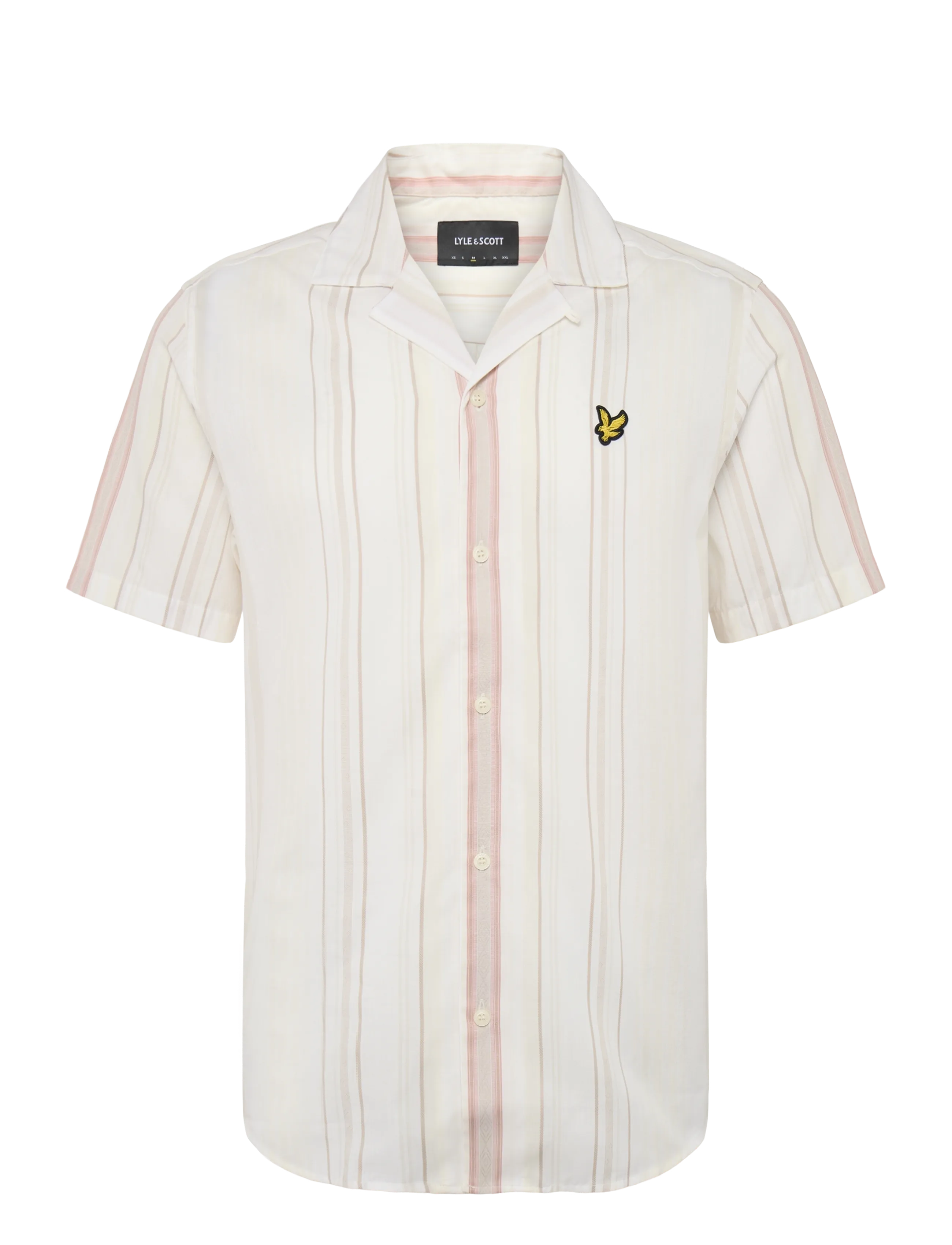 Lyle & Scott - Short Sleeve Zig Zag Stripe Shirt - casual shirts - natural - 3