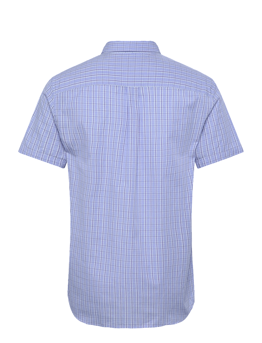 Lyle & Scott - Short Sleeve Grid Check Shirt - ruudulised särgid - chalk blue - 2