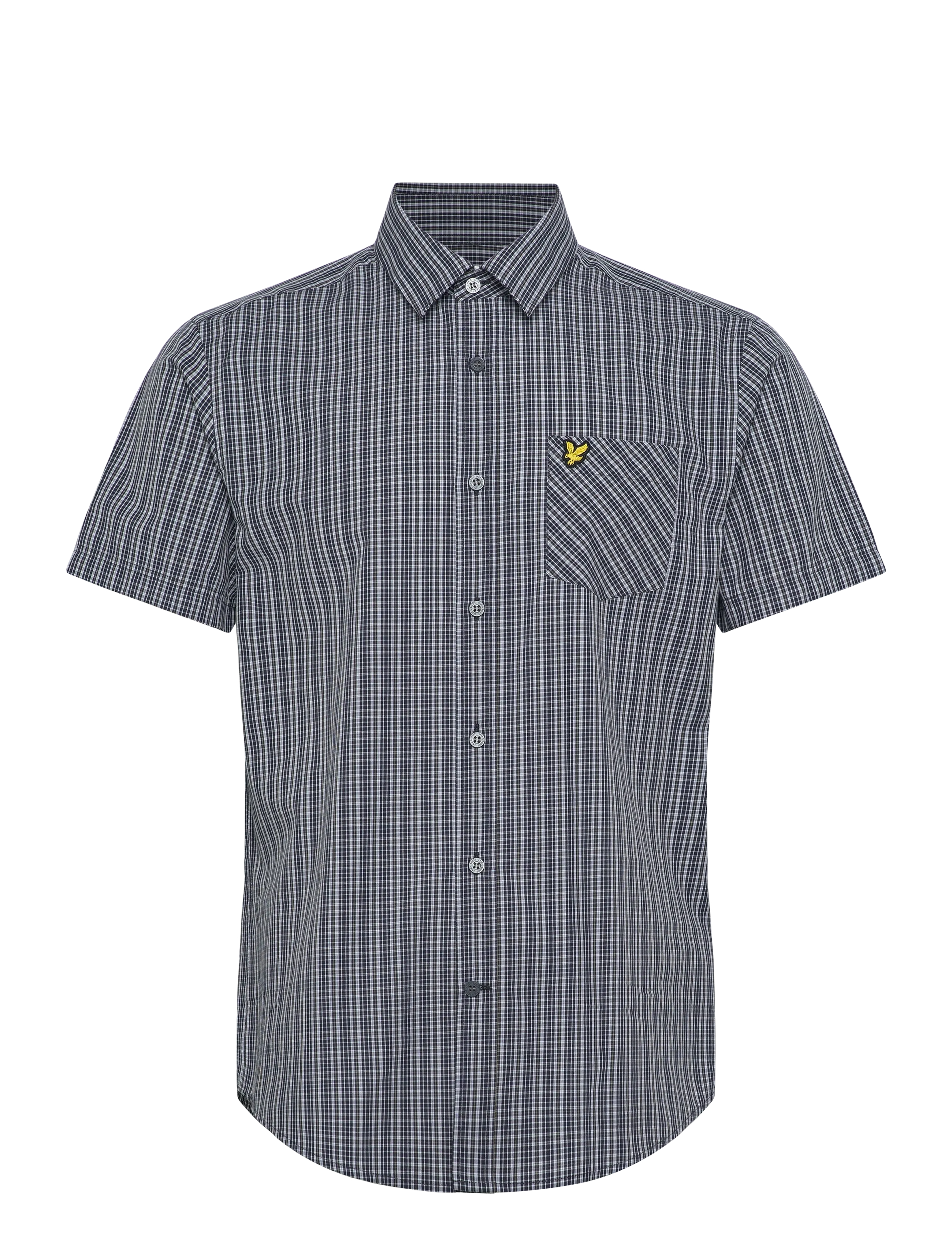 Lyle & Scott Short Sleeve Grid Check Shirt - Hemden - DARK NAVY / navy
