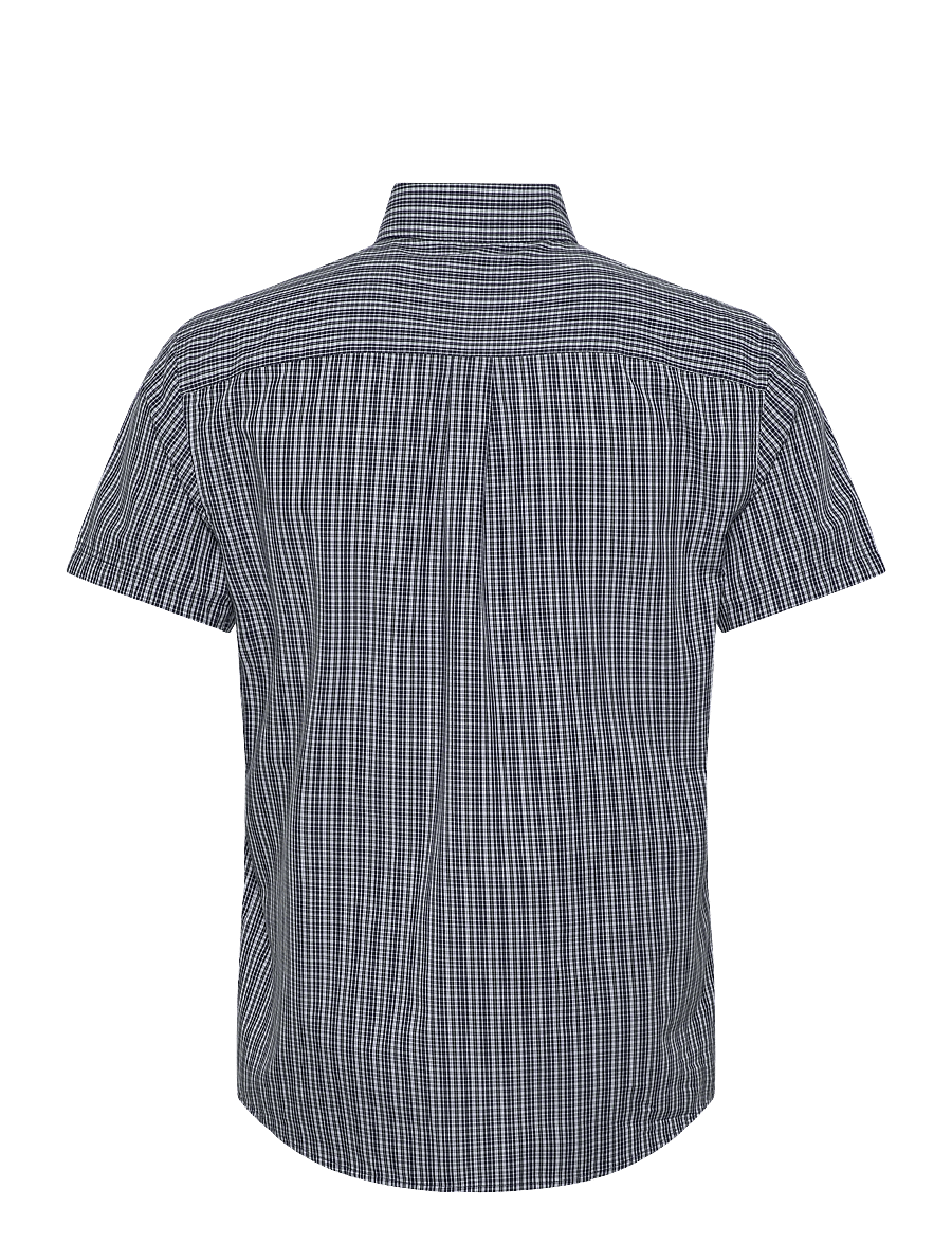 Lyle & Scott - Short Sleeve Grid Check Shirt - geruite overhemden - dark navy - 2