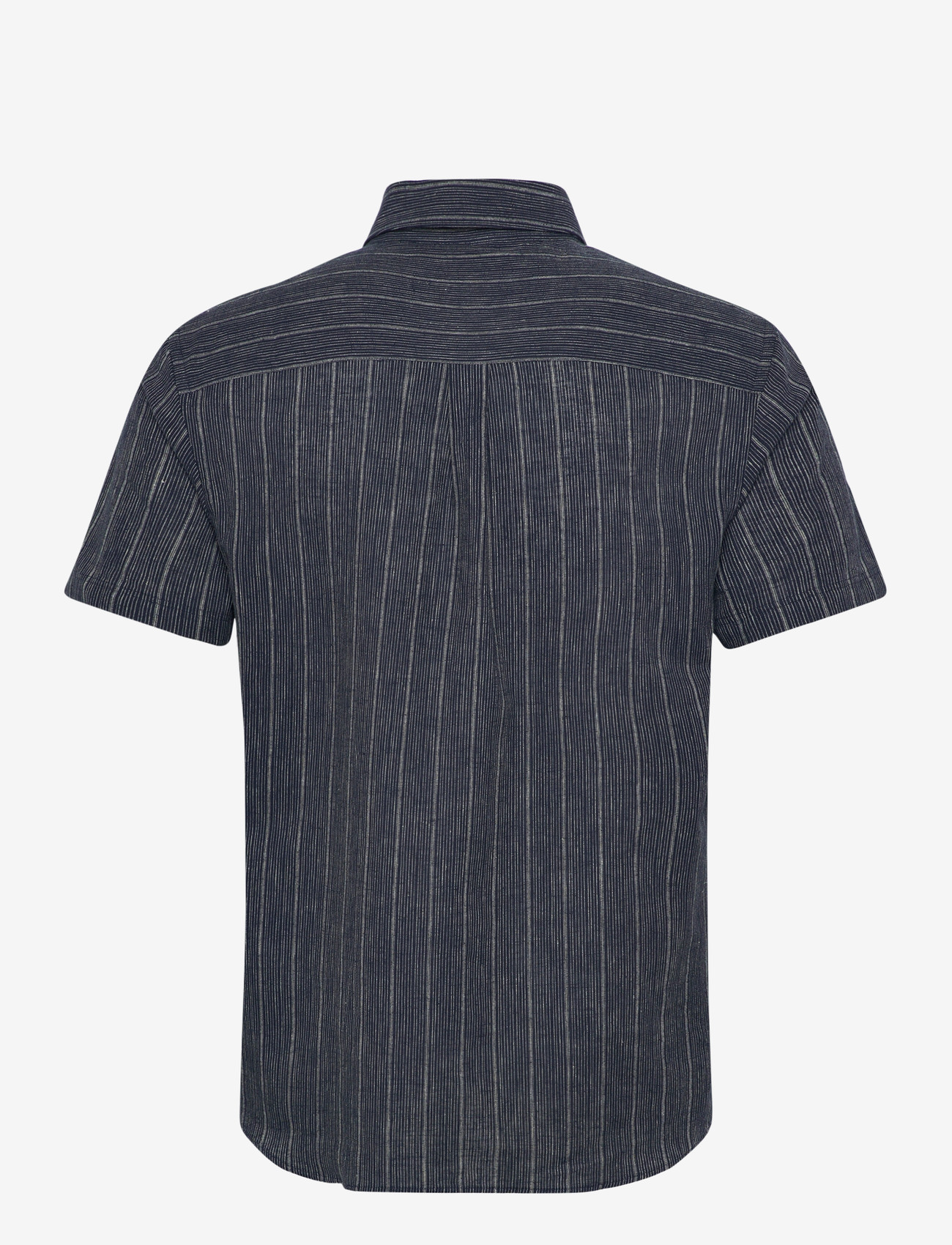 Lyle & Scott - Short Sleeve Ticking Stripe Shirt - striped shirts - dark navy - 2