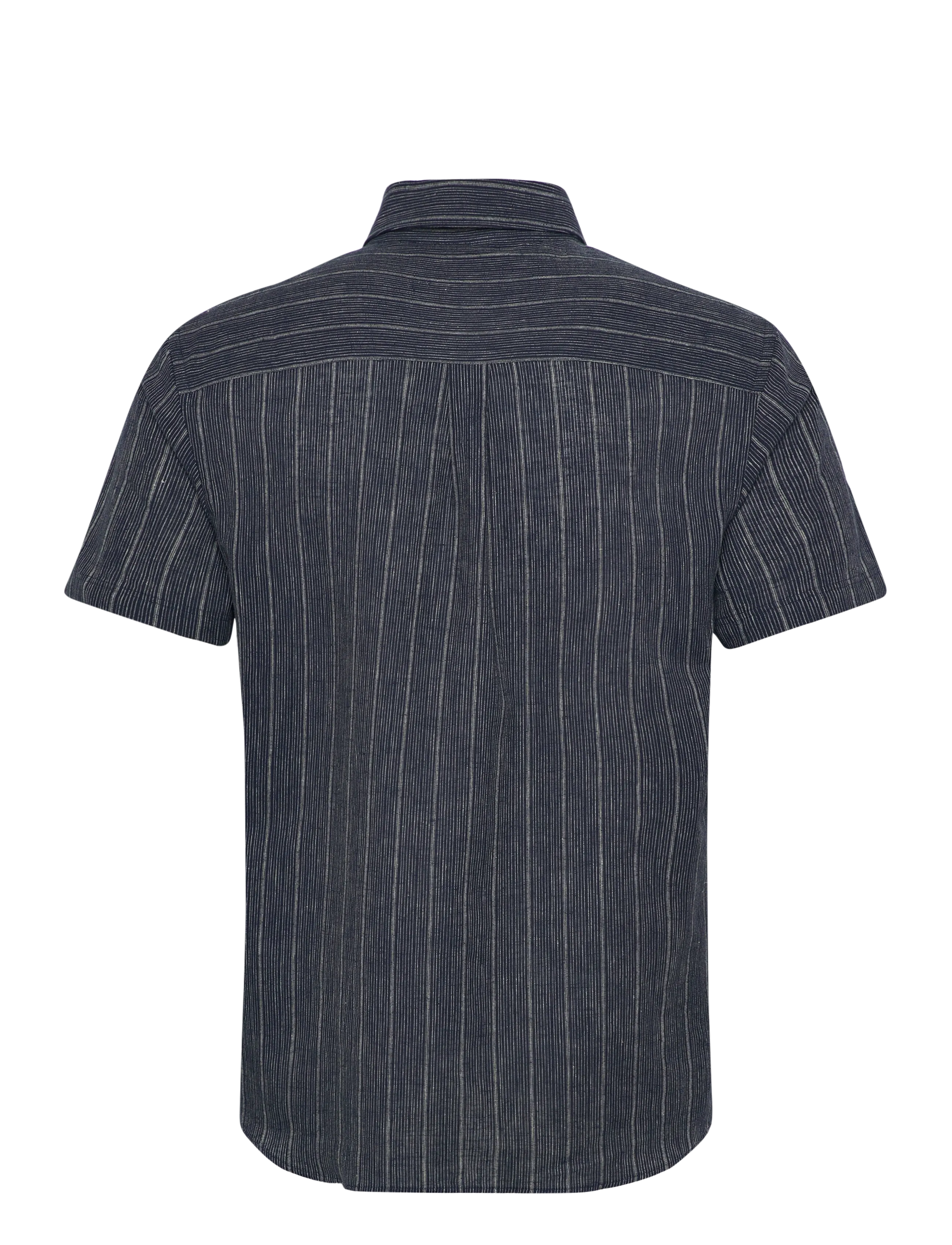 Lyle & Scott - Short Sleeve Ticking Stripe Shirt - striped shirts - dark navy - 2