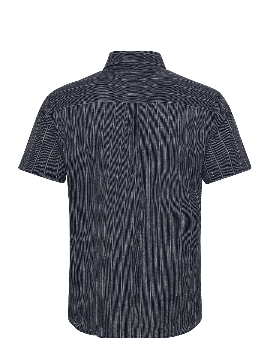 Lyle & Scott - Short Sleeve Ticking Stripe Shirt - gestreifte hemden - dark navy - 2