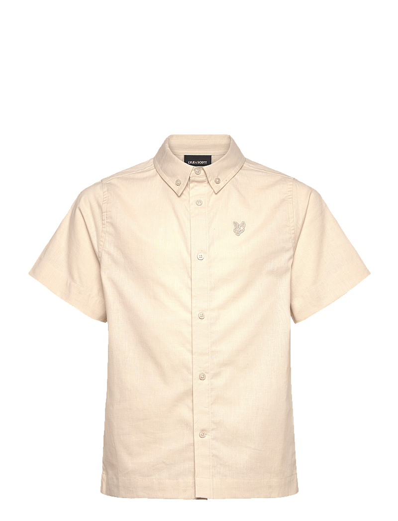 Lyle & Scott - Linen SS Shirt - kortärmade skjortor - w870 cove - 0