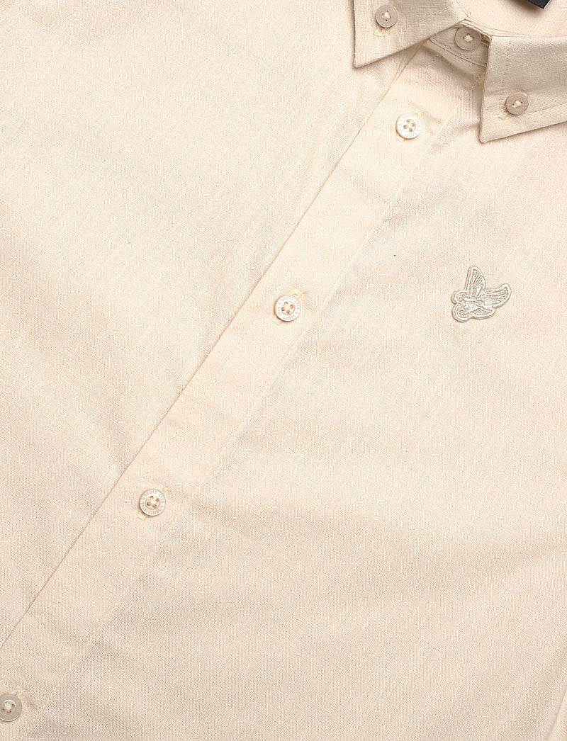 Lyle & Scott - Linen SS Shirt - kortärmade skjortor - w870 cove - 2