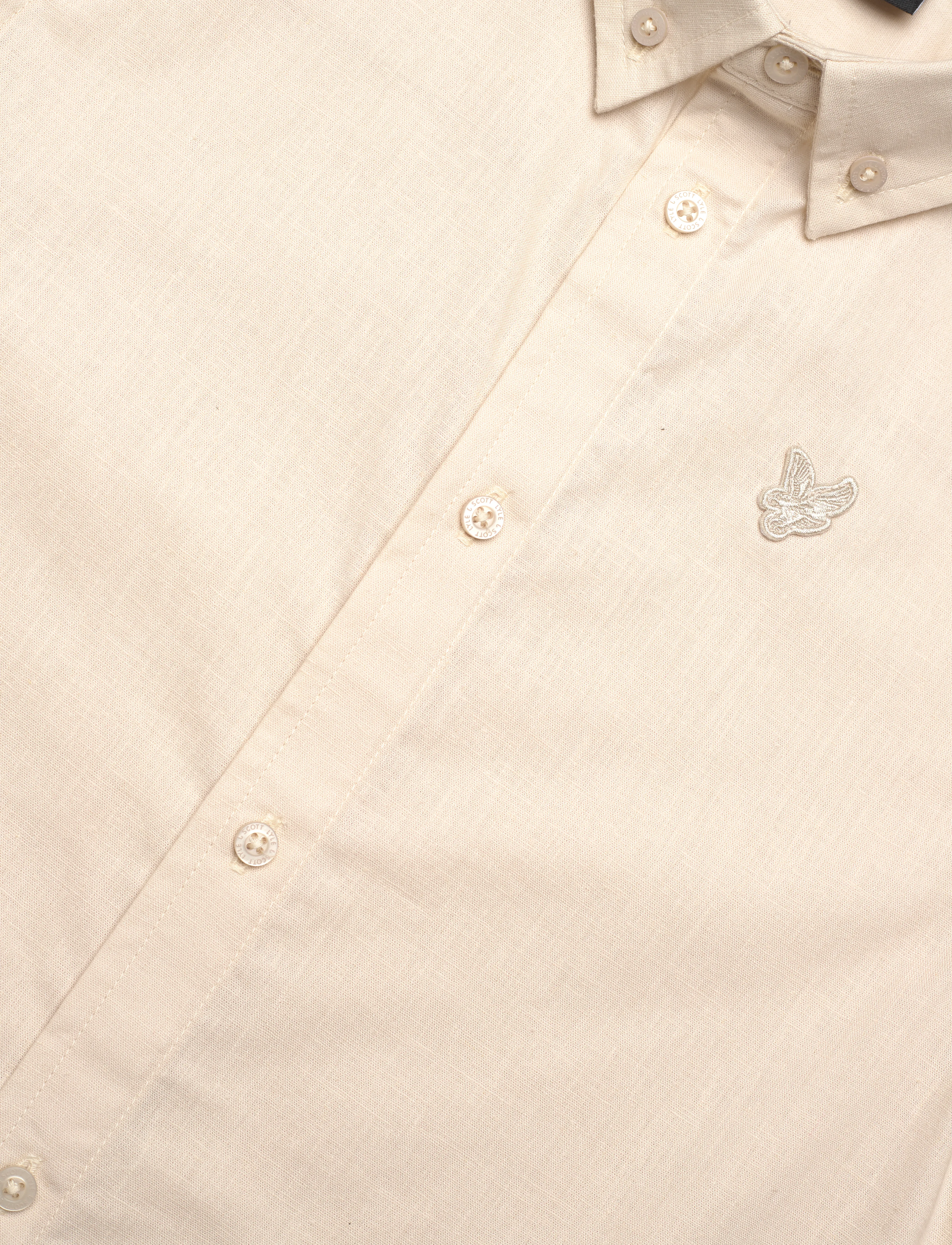 Lyle & Scott - Linen SS Shirt - w870 cove - 2