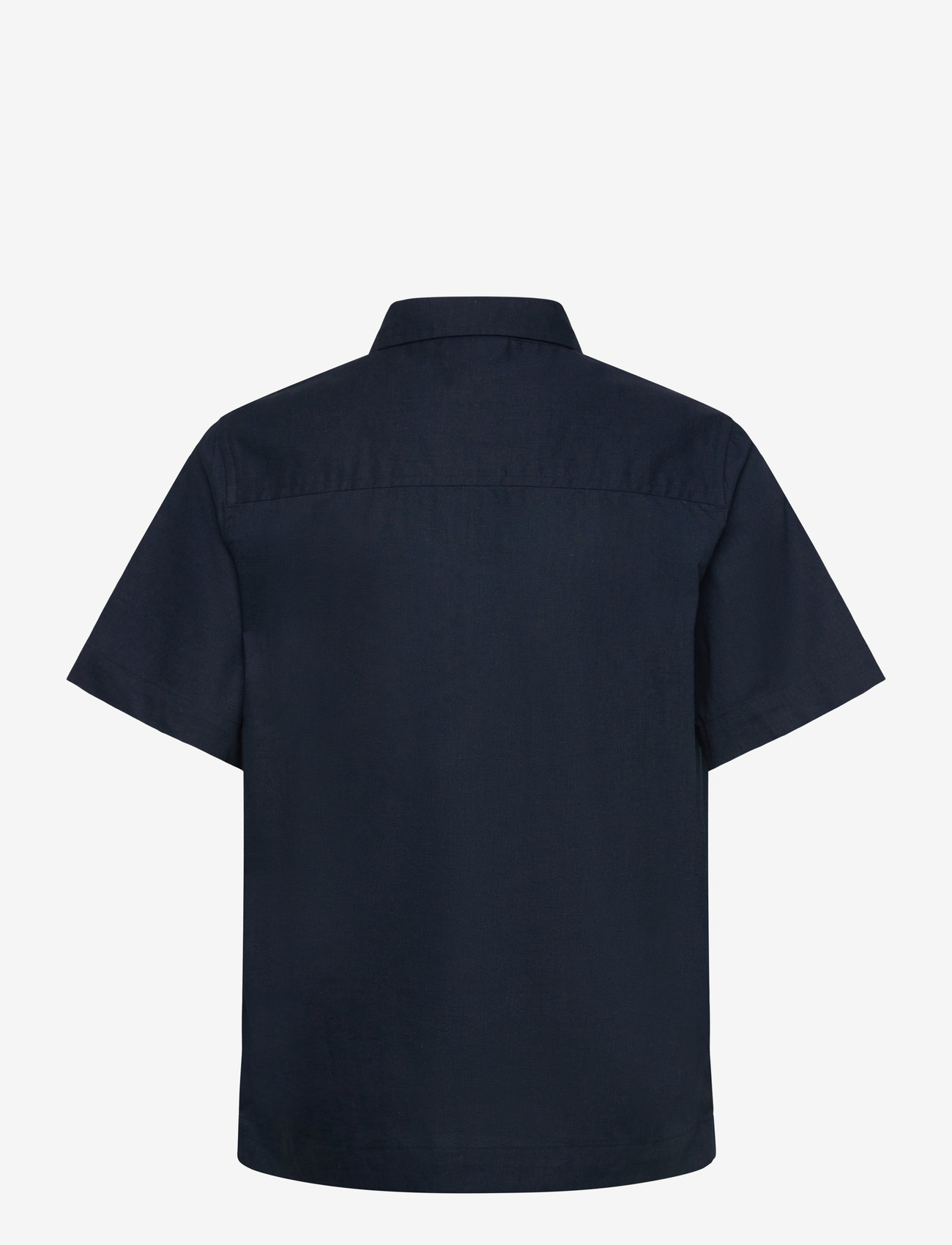 Lyle & Scott - Linen SS Shirt - short-sleeved shirts - z271 dark navy - 2