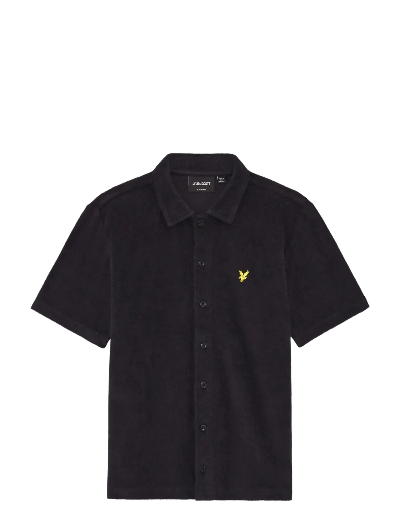 Lyle & Scott SS Towelling Shirt - Teens 9-14 år - Z271 DARK NAVY / black